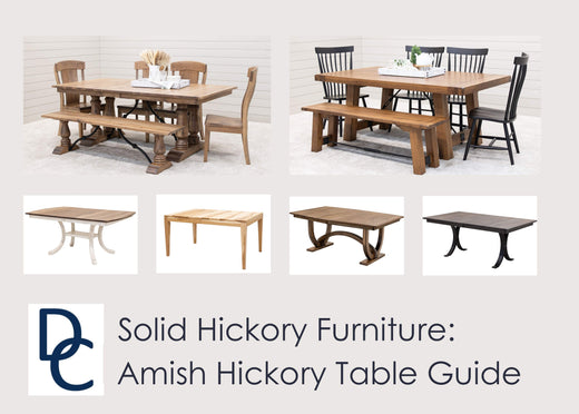 Hickory Furniture: Amish Hickory Dining Table and Chairs