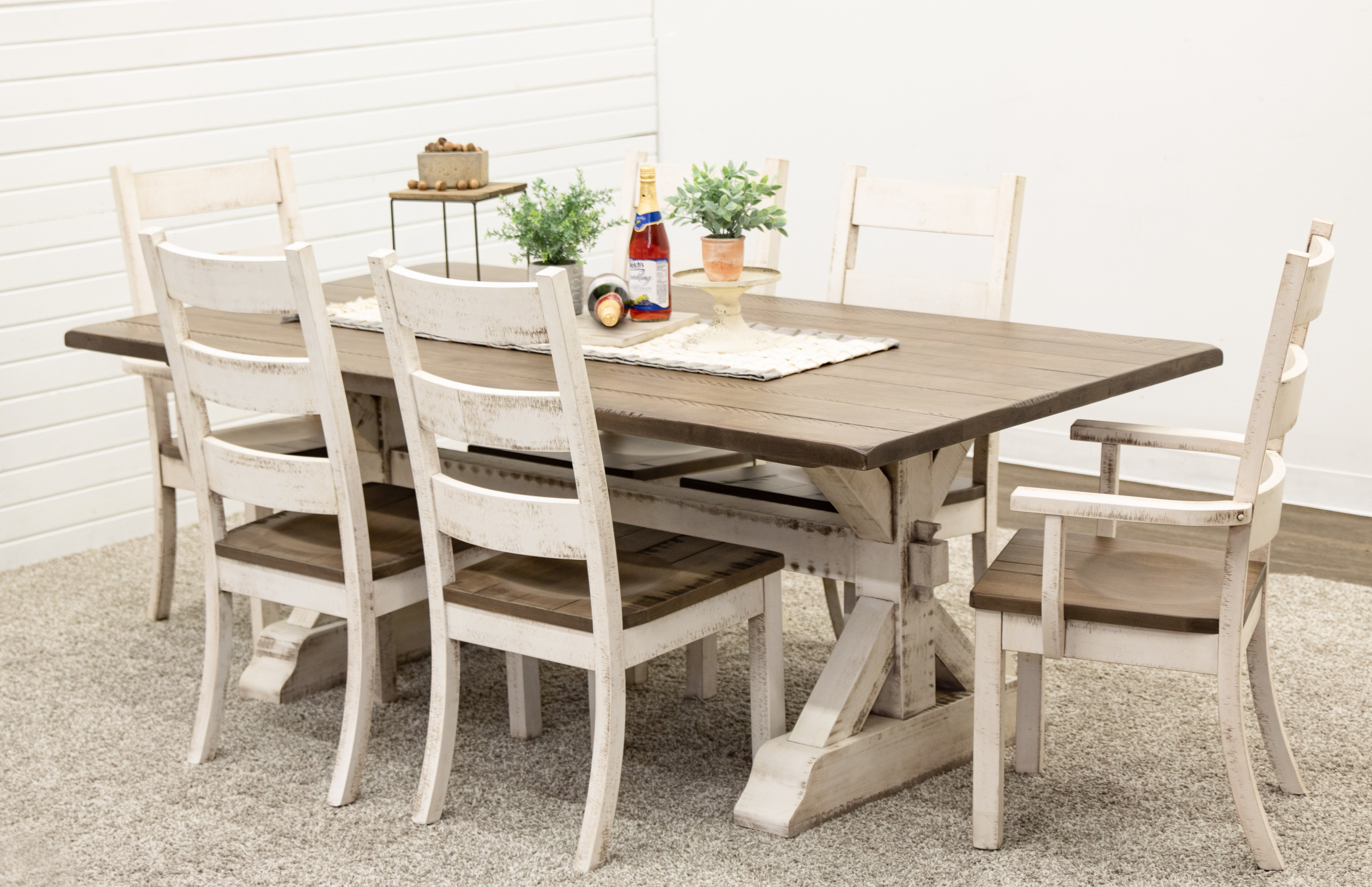 Farmhouse Trestle Dining Set