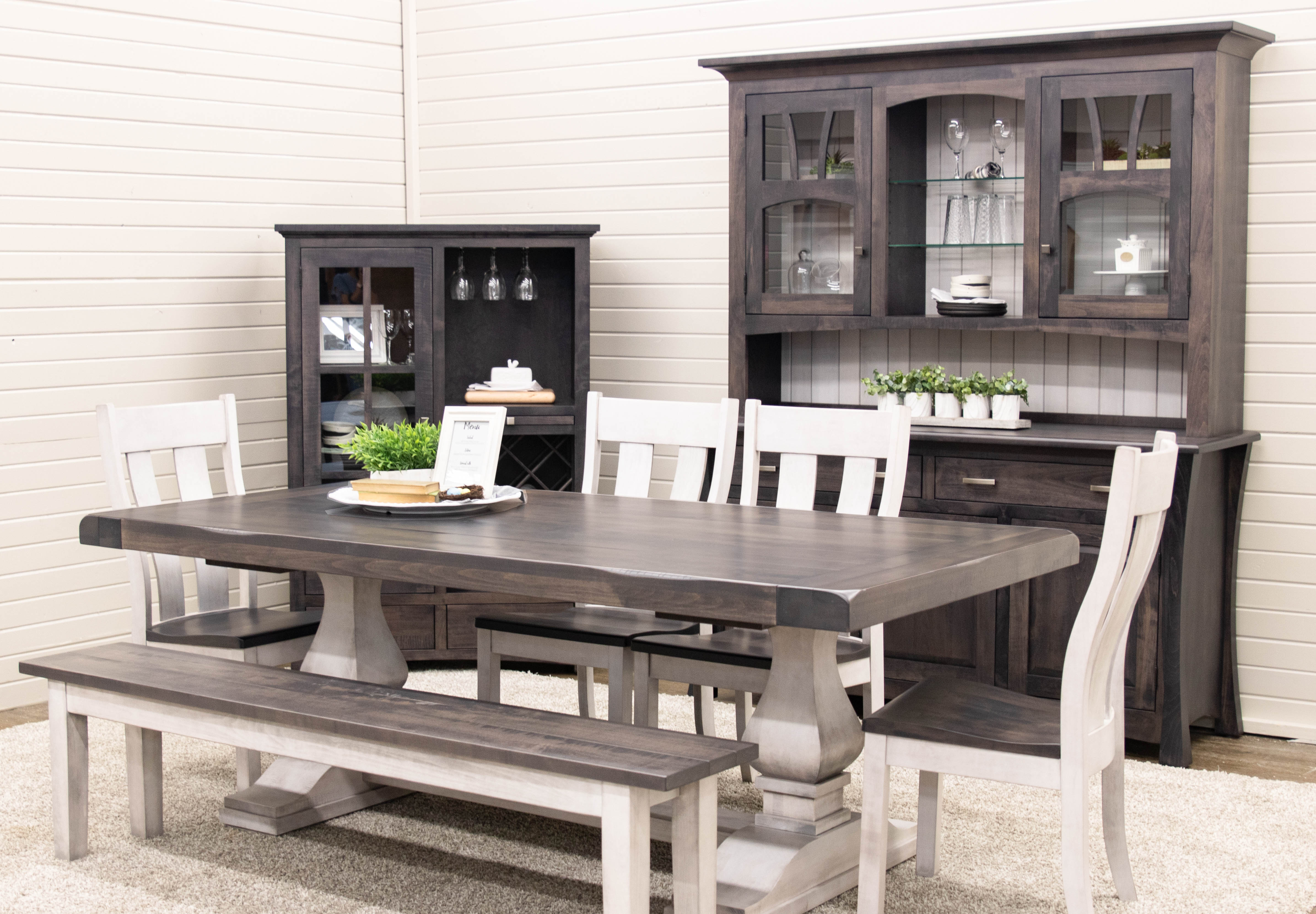 Hillside Double Pedestal Dining Set