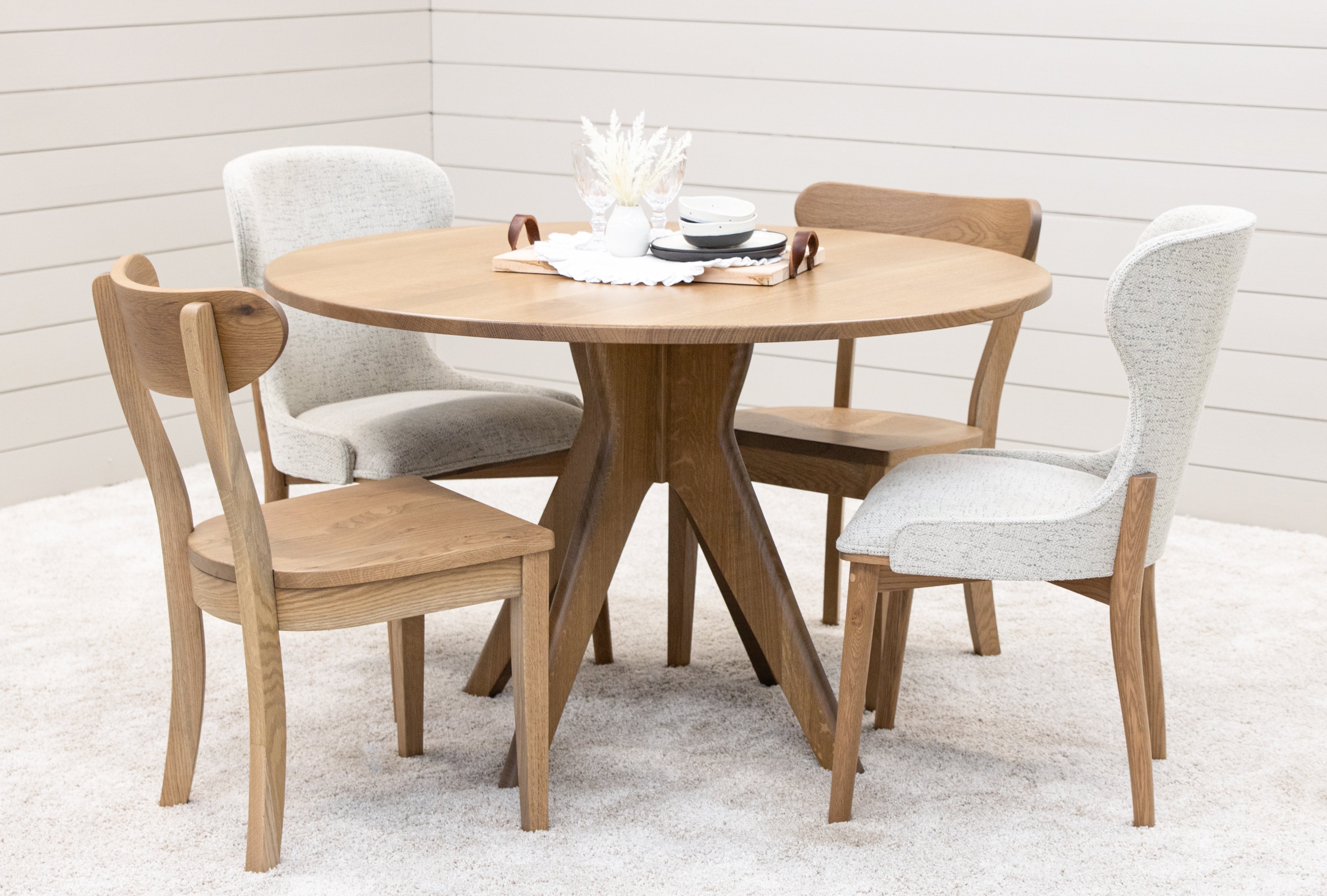 Mid Century Modern Round Dining Set
