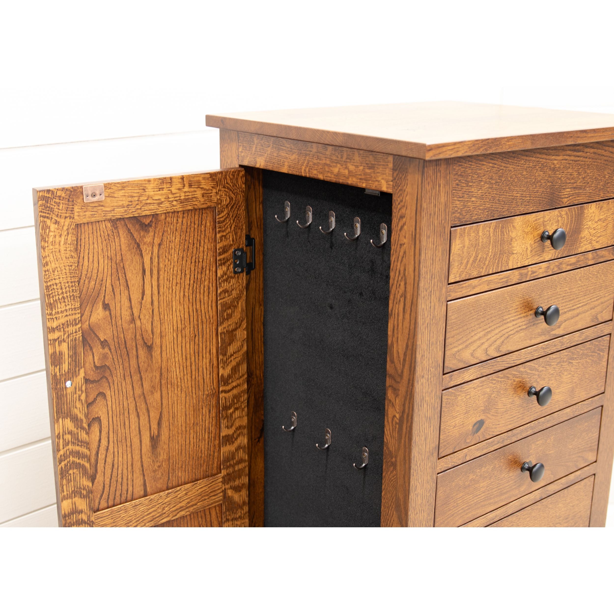 Mission Maple Wood Jewelry Armoire | ASB