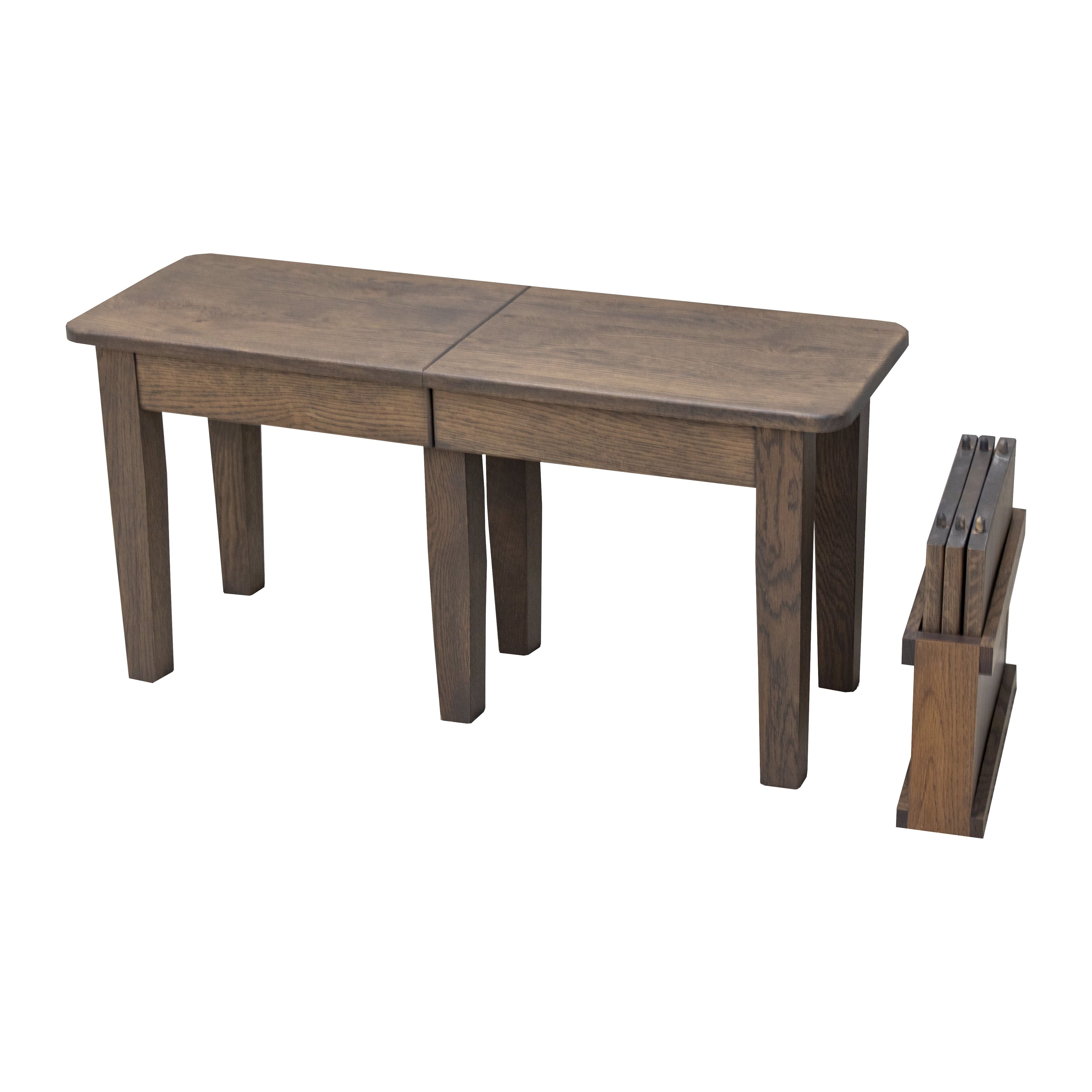 Lakeland Small Extendable White Oak Dining Table Set for 4-6
