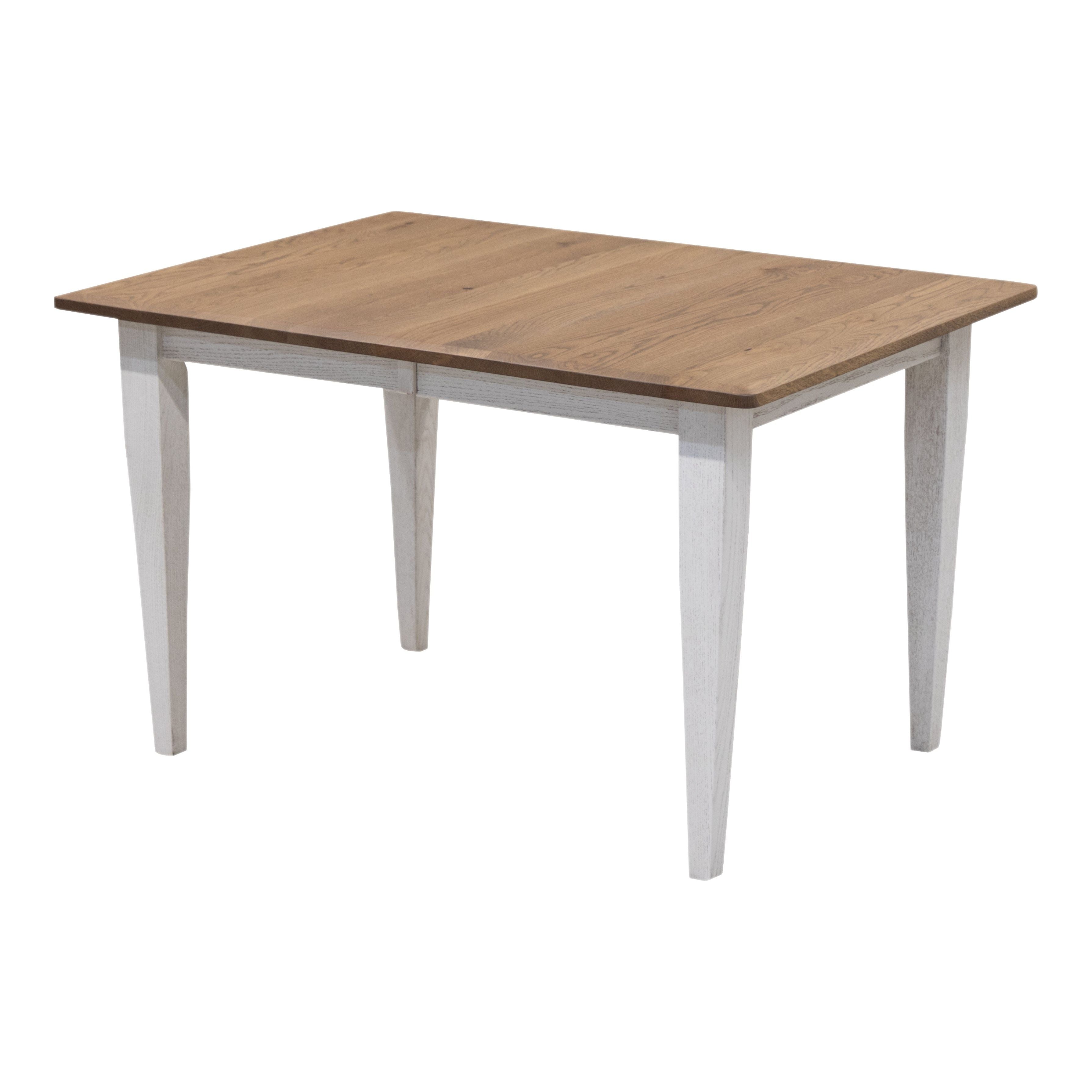 Lakeland Shaker White & Wood Small Rectangle Kitchen Table | O-CS&RWO-CO