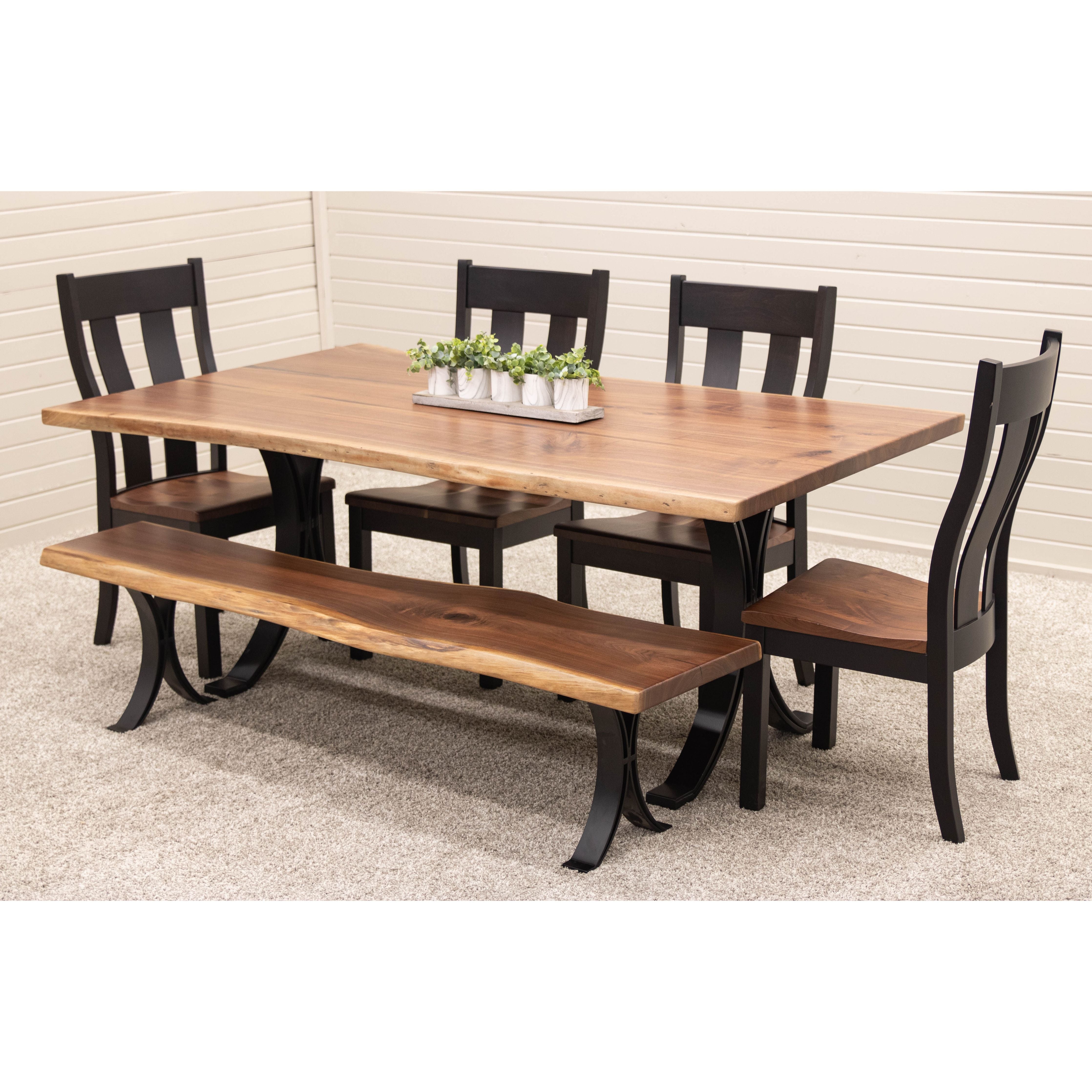 Urbana Black & Wood Side Dining Chair | M-EB&W-NAT