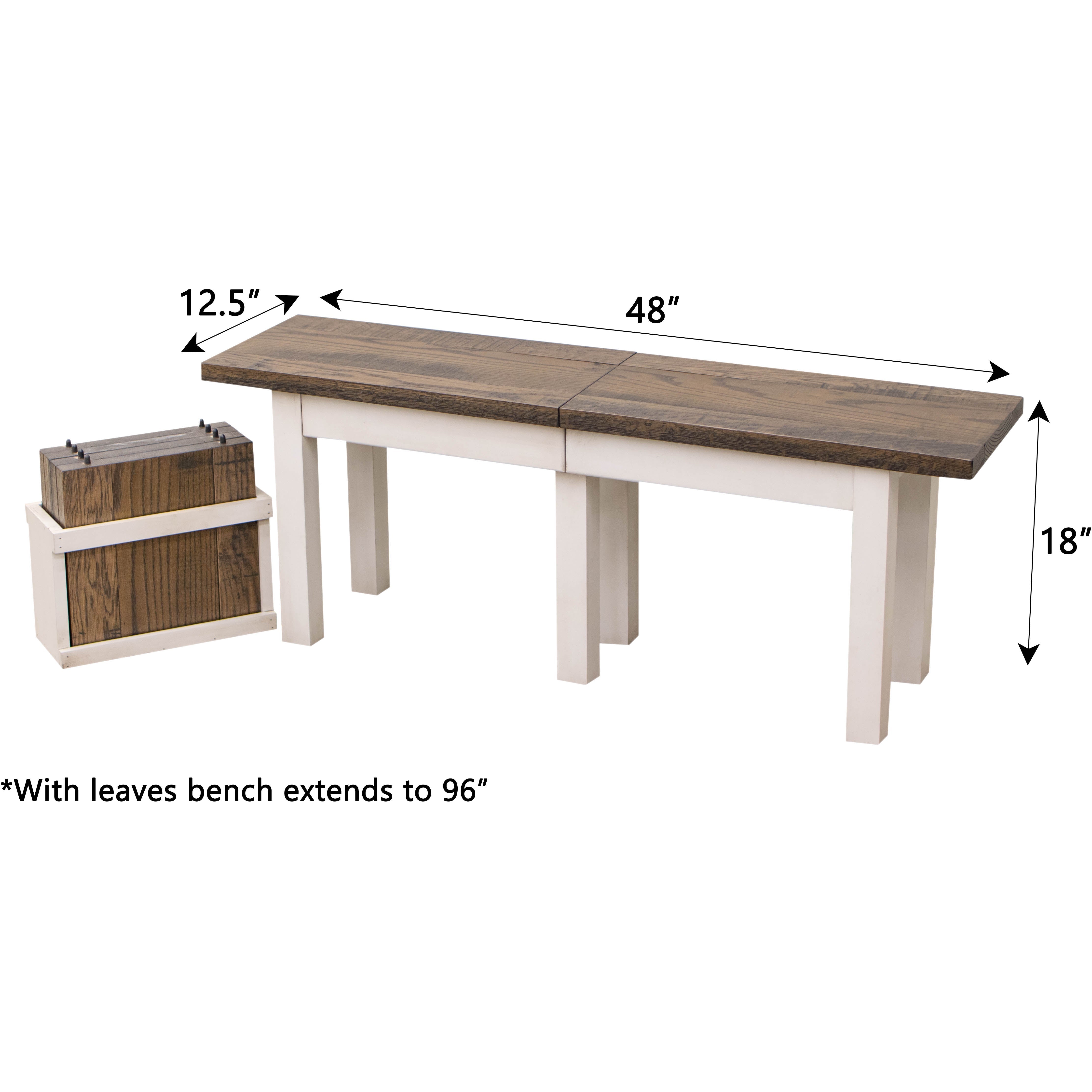 Straight Leg Expandable Bench, 4' to 8'