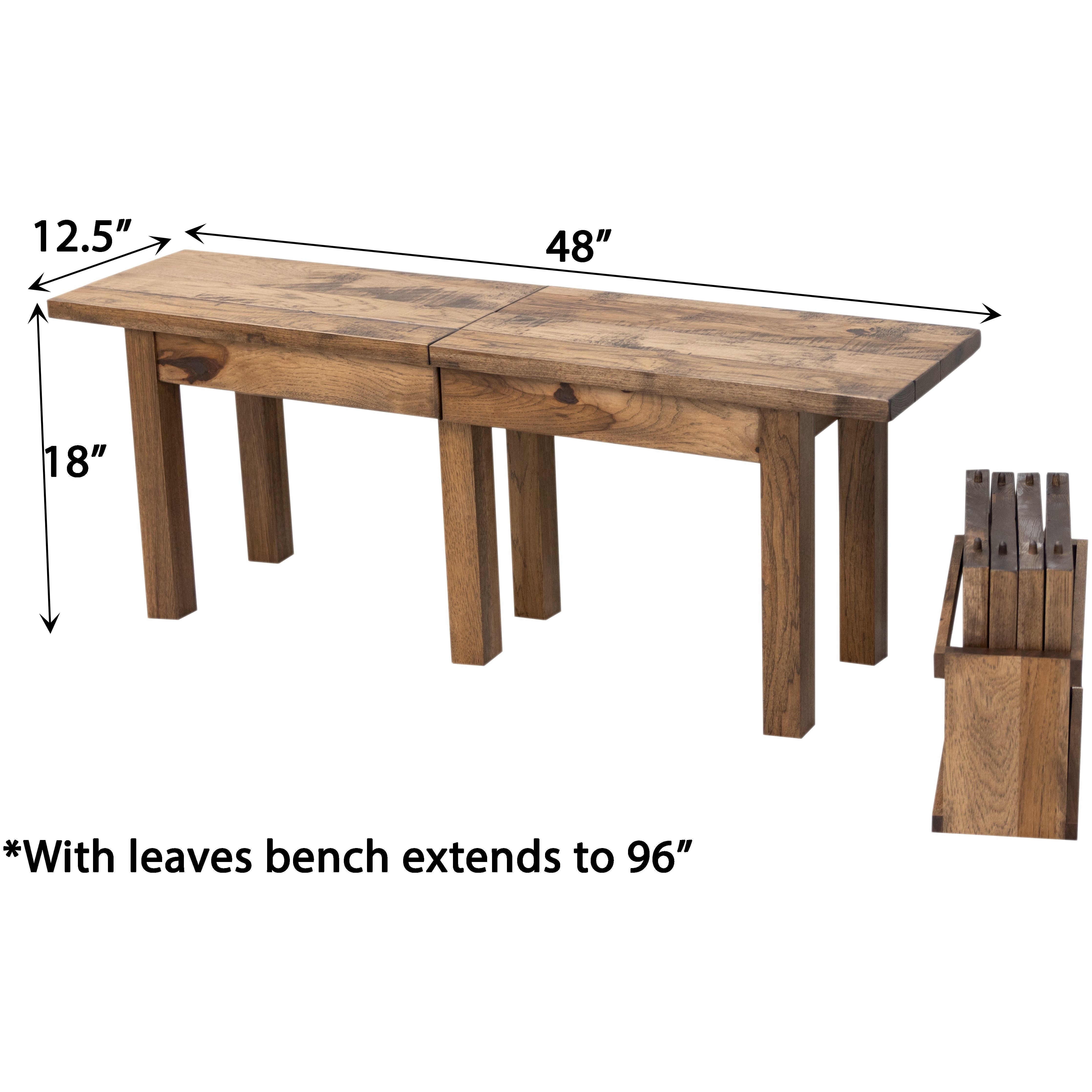 Straight Leg Expandable Bench, 4' to 8'