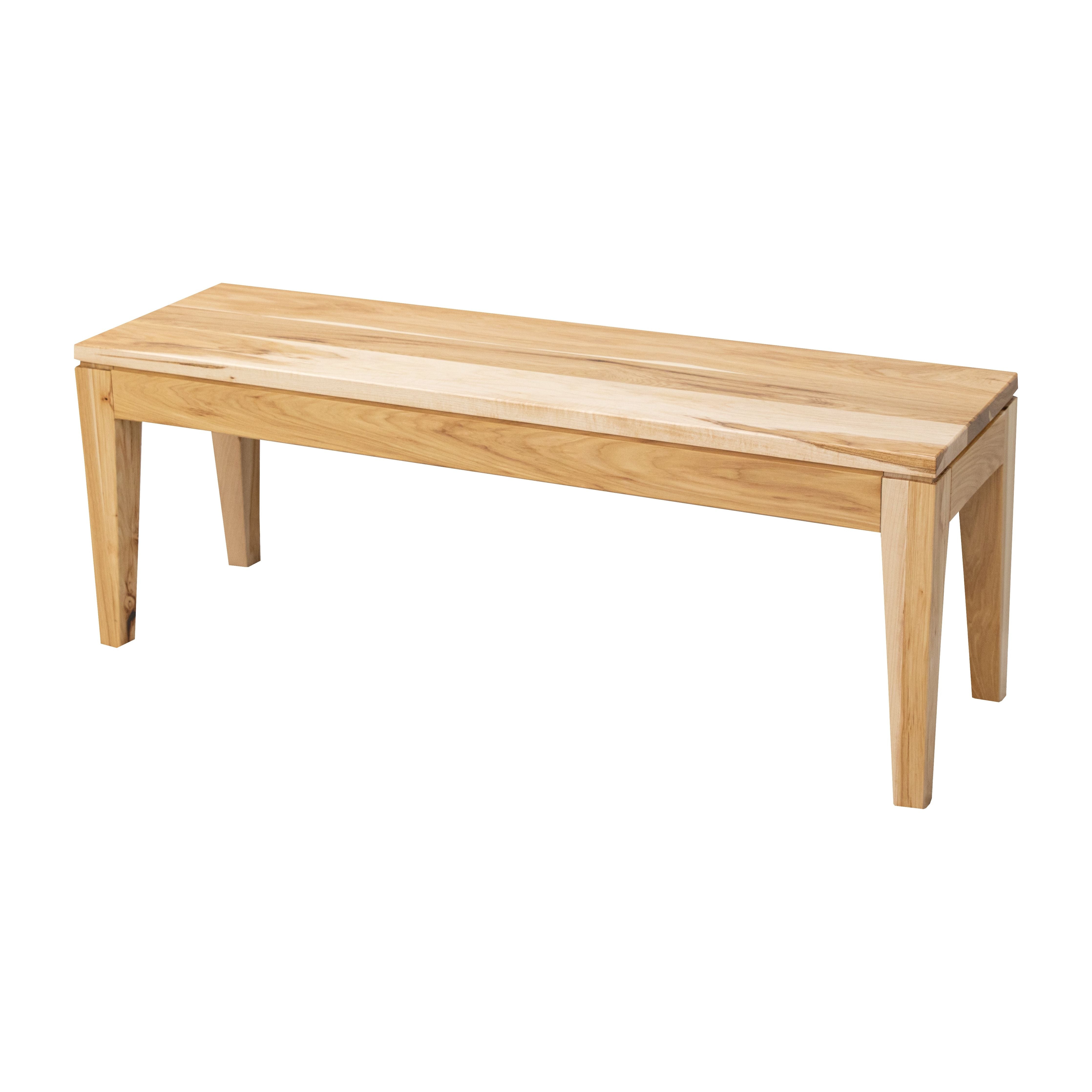 Monroe Mid Century Hickory Wood Dining Bench | NAT