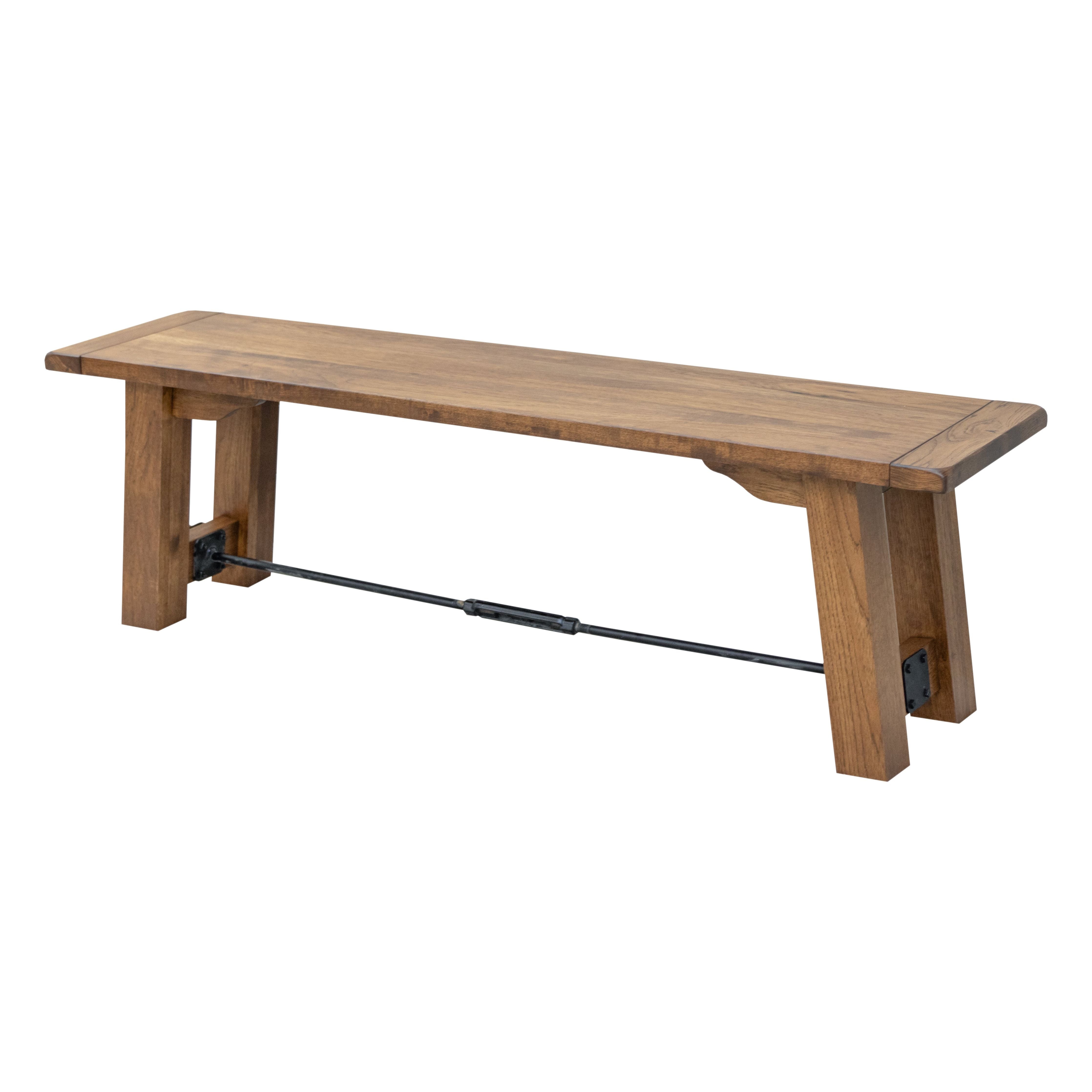 Settler's Trestle Hickory Wood Dining Bench | CO