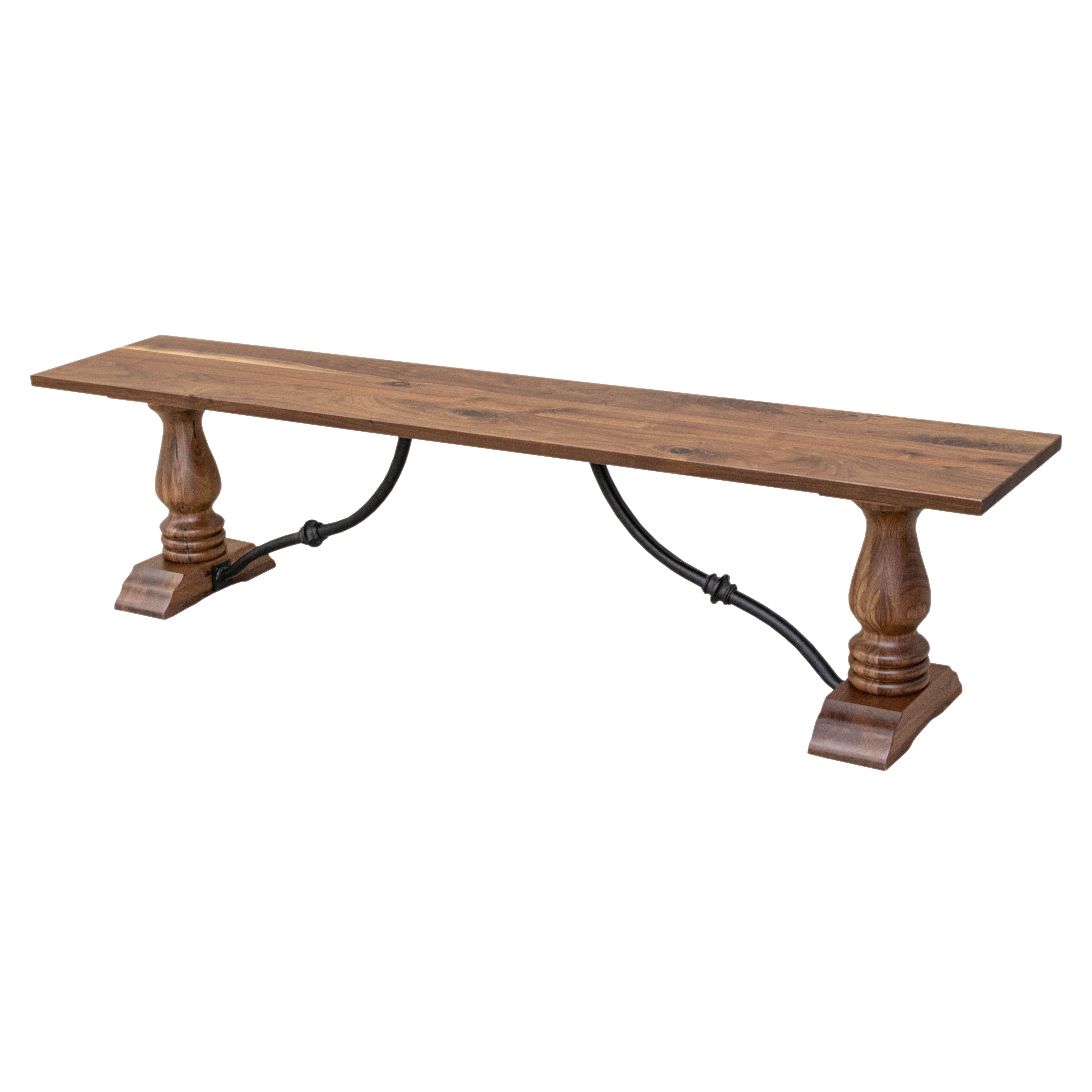 Alexandria Walnut Wood Dining Bench | NAT