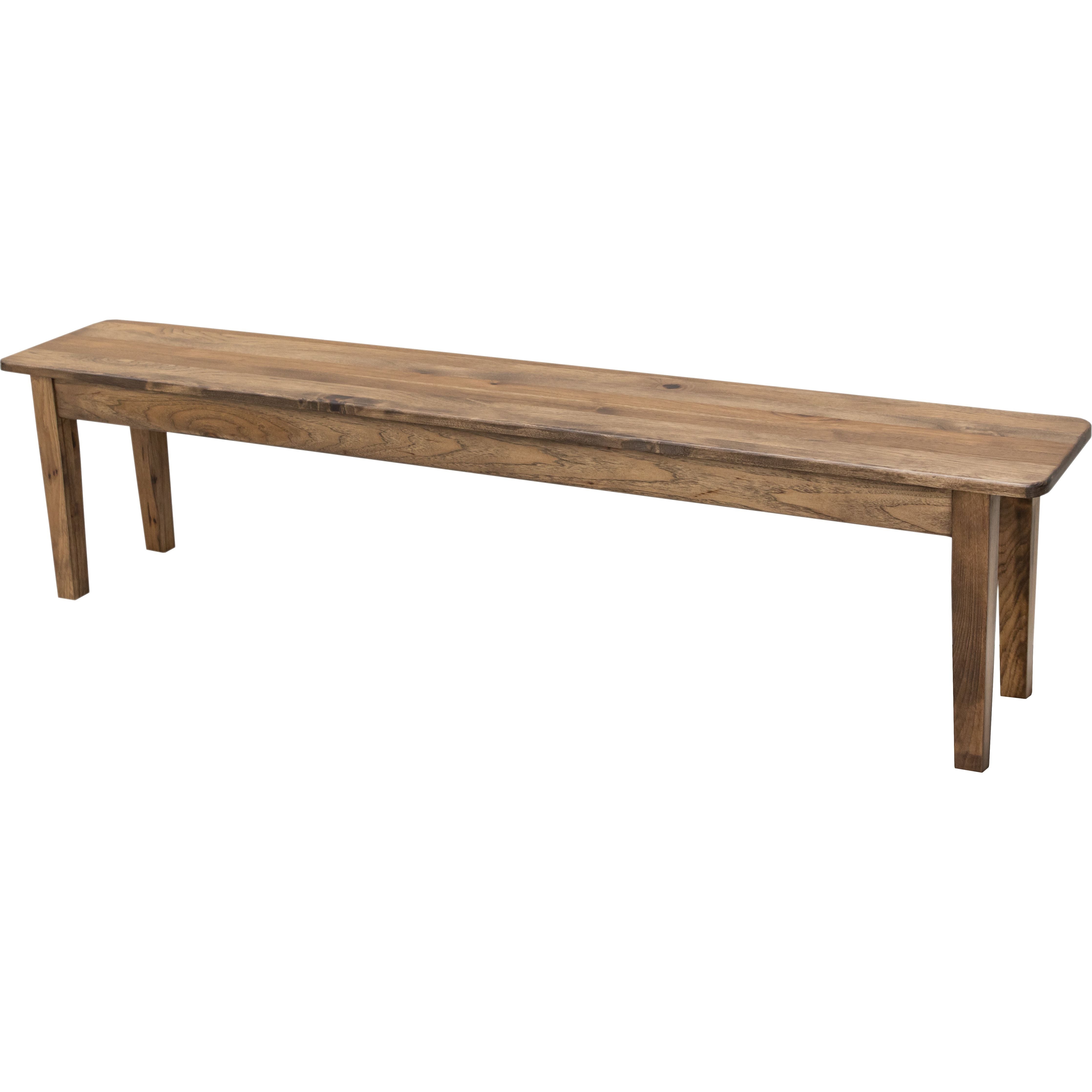 Heavy Shaker Leg Hickory Wood Dining Bench | CO