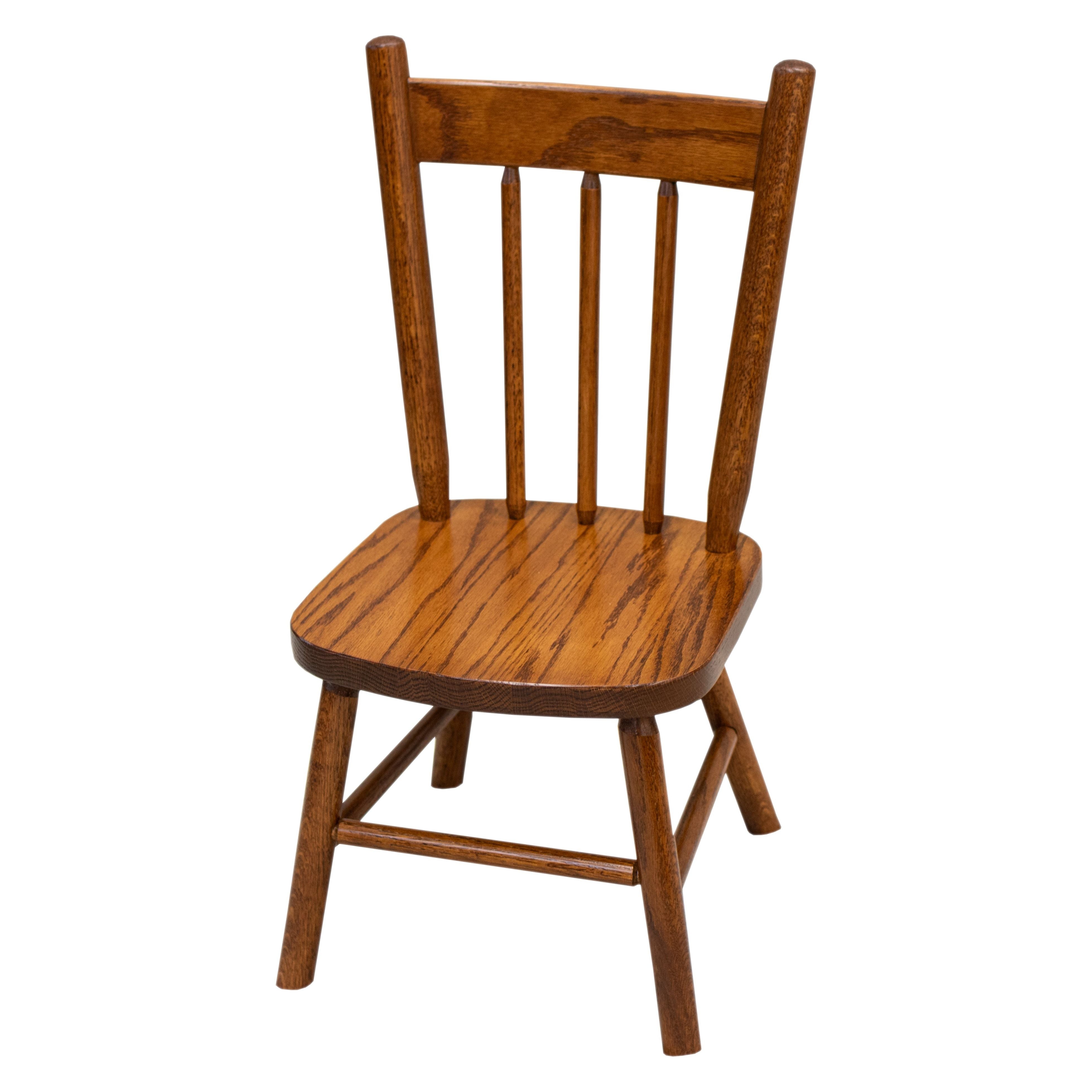 Child's Oak Wood Chair with Cherry Color Finish
