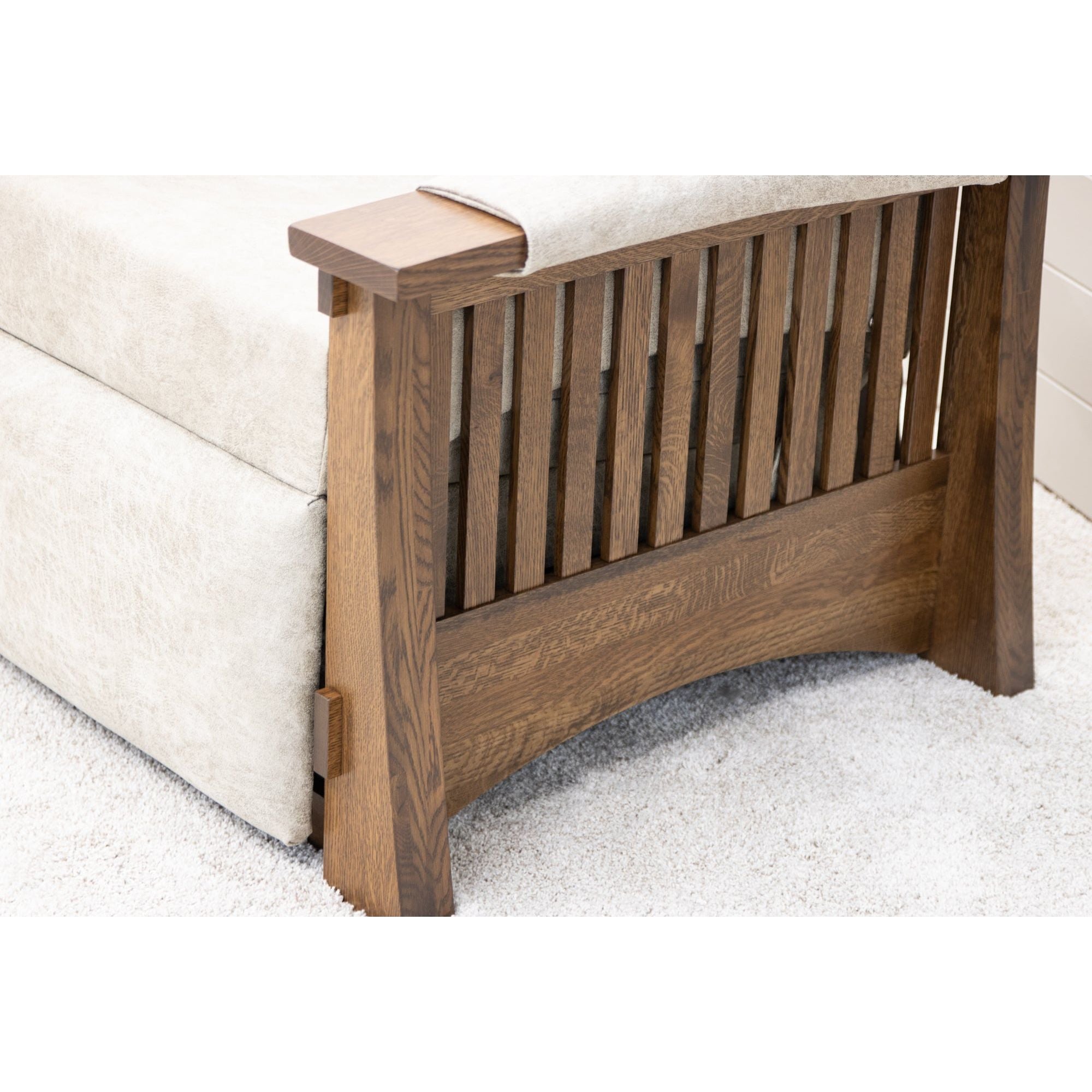 Craftsman Mission Wallhugger Recliner with Wood Arms | 4-148