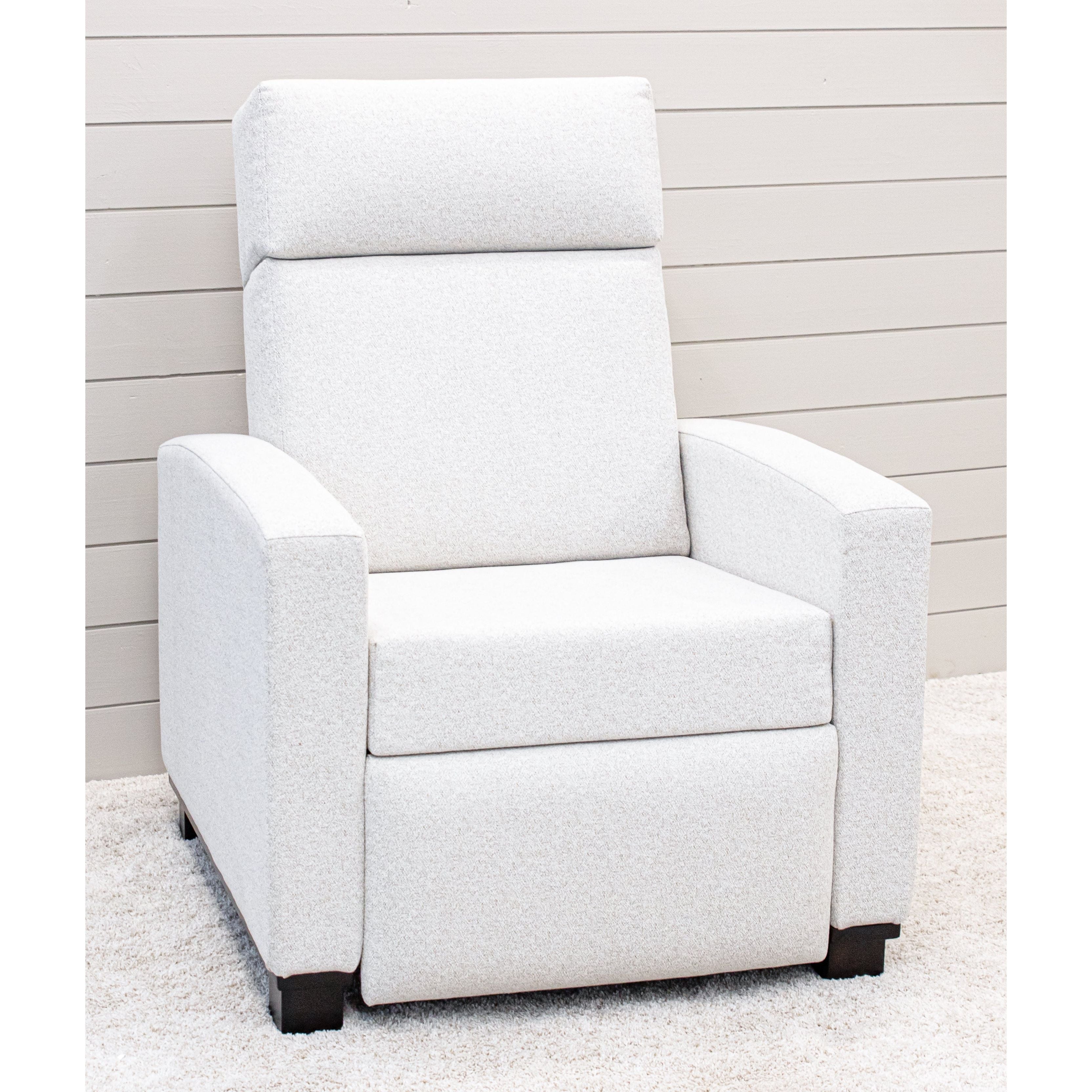 Modern Shaker White Push Back Recliner | 23-13