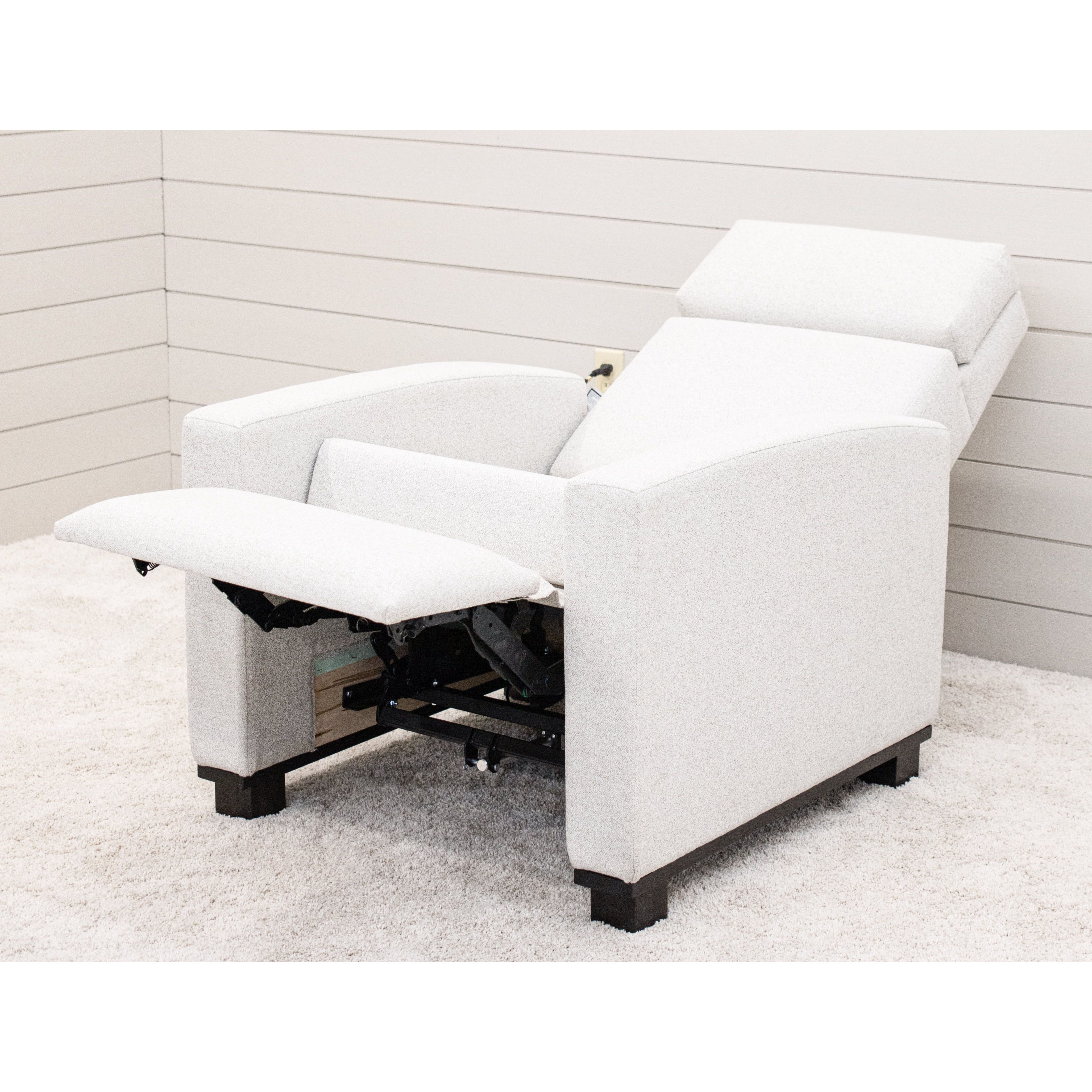 Modern Shaker White Push Back Recliner | 23-13