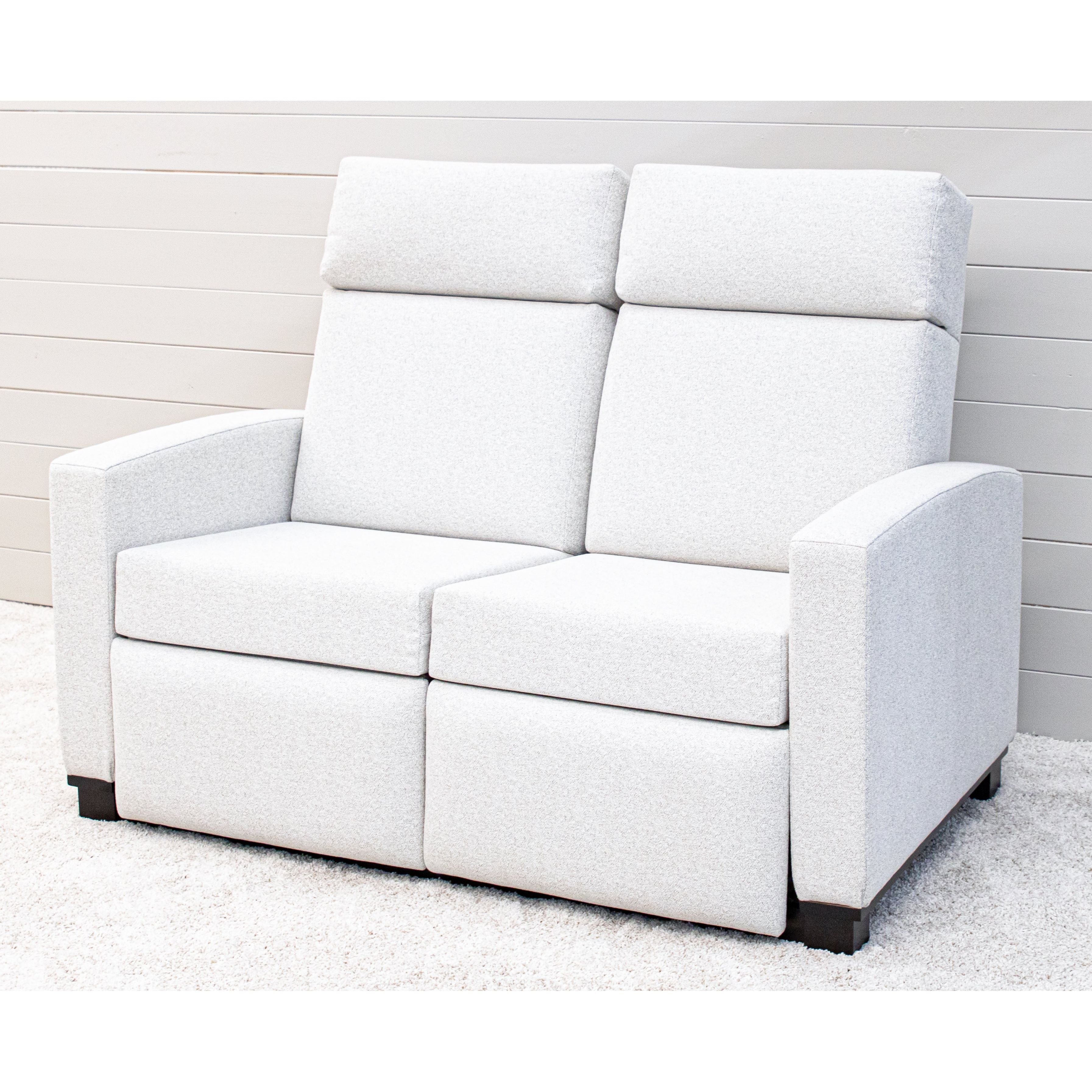 Modern Shaker White Push Back Loveseat | 23-13