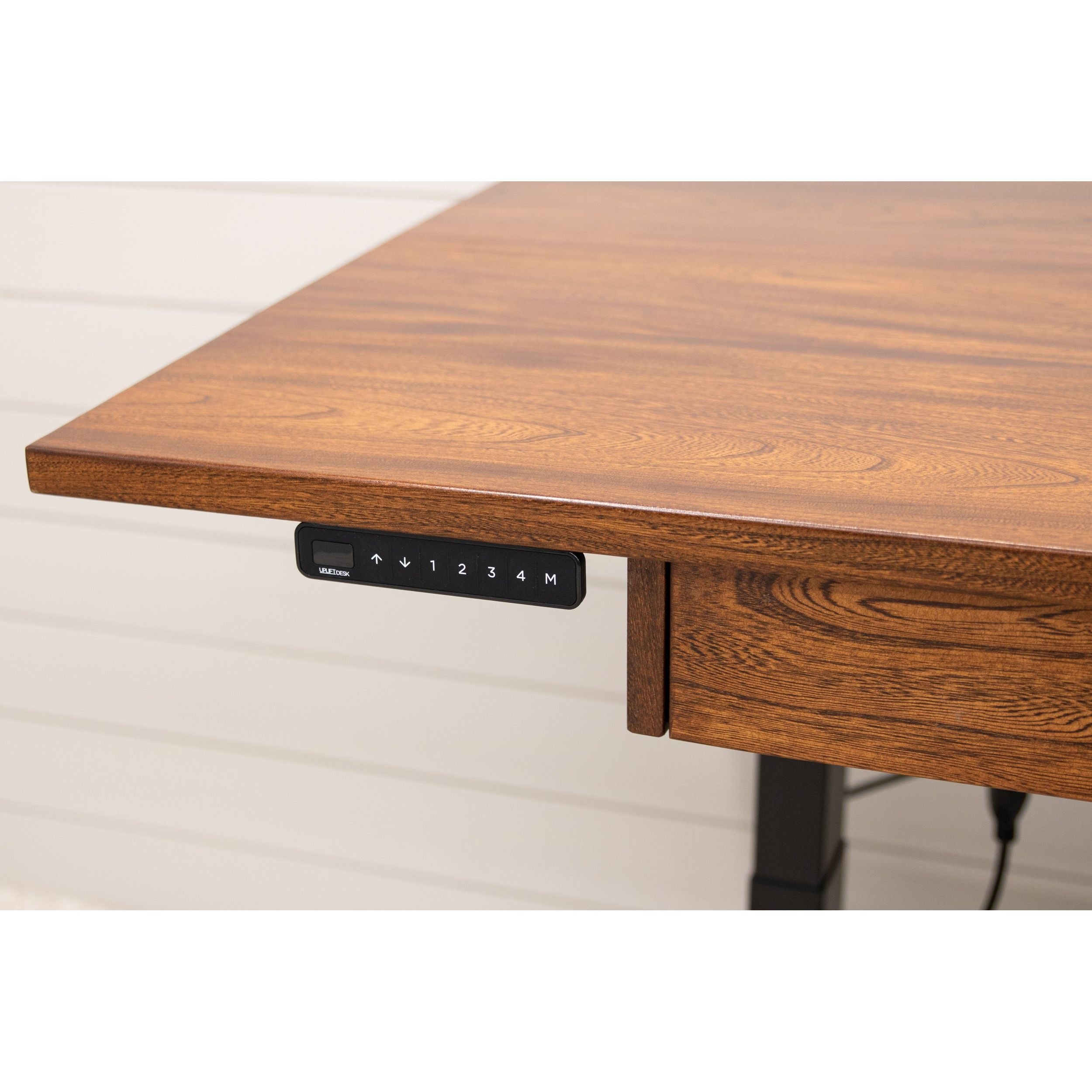 Adjustable Standing Desk with Elm Wood Top | MC