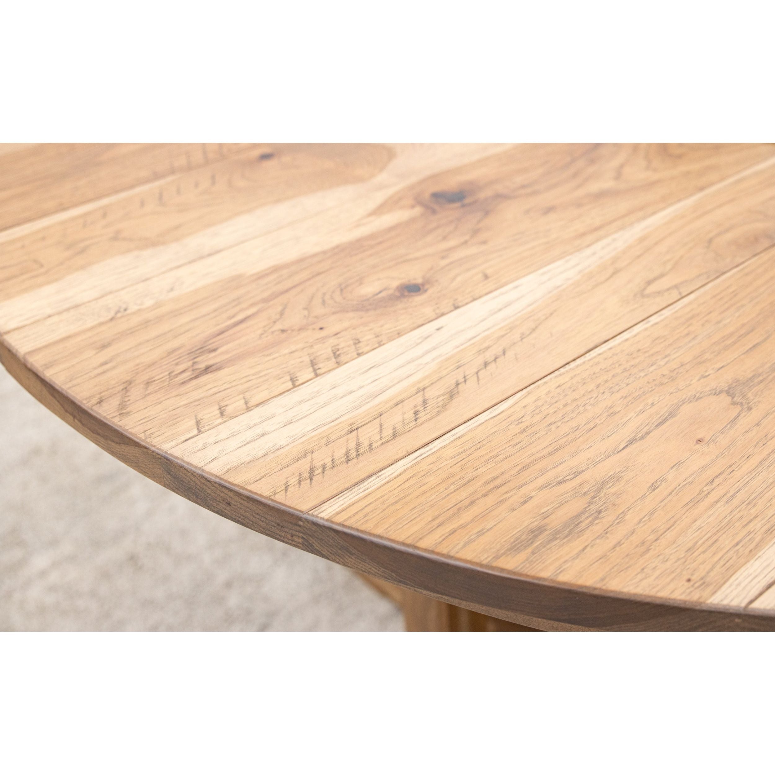 Alberta Round Hickory Wood Extending Counter Height Pub Table | WB