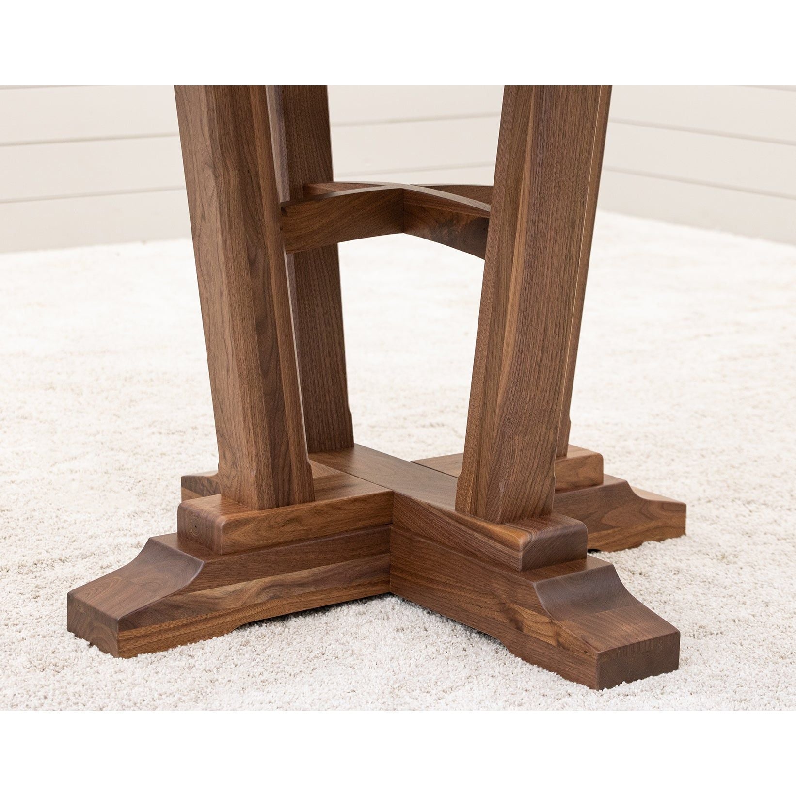 Alberta Walnut Wood Round Extending Pub Table | NAT