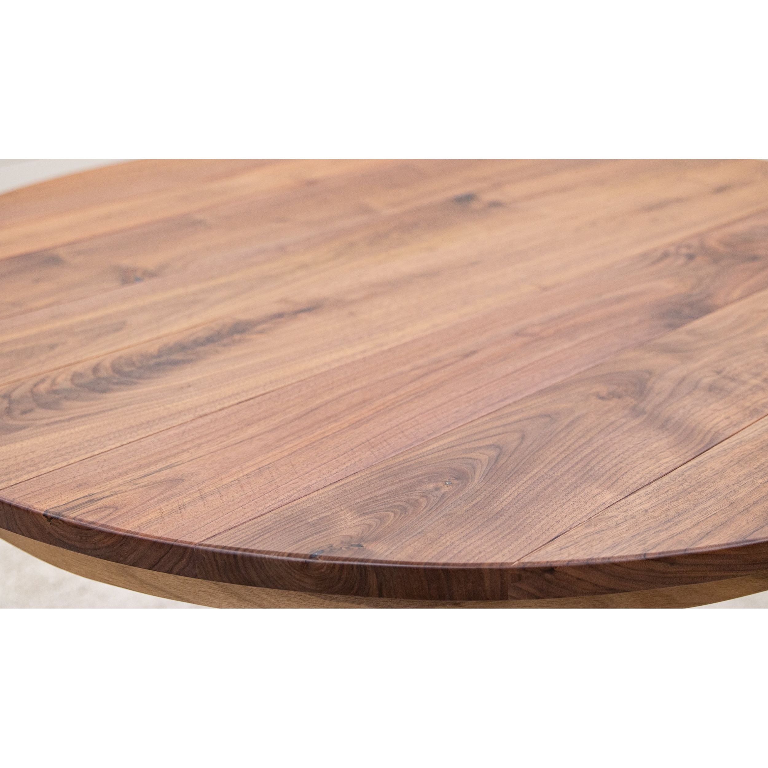Alberta Walnut Wood Round Extending Pub Table | NAT