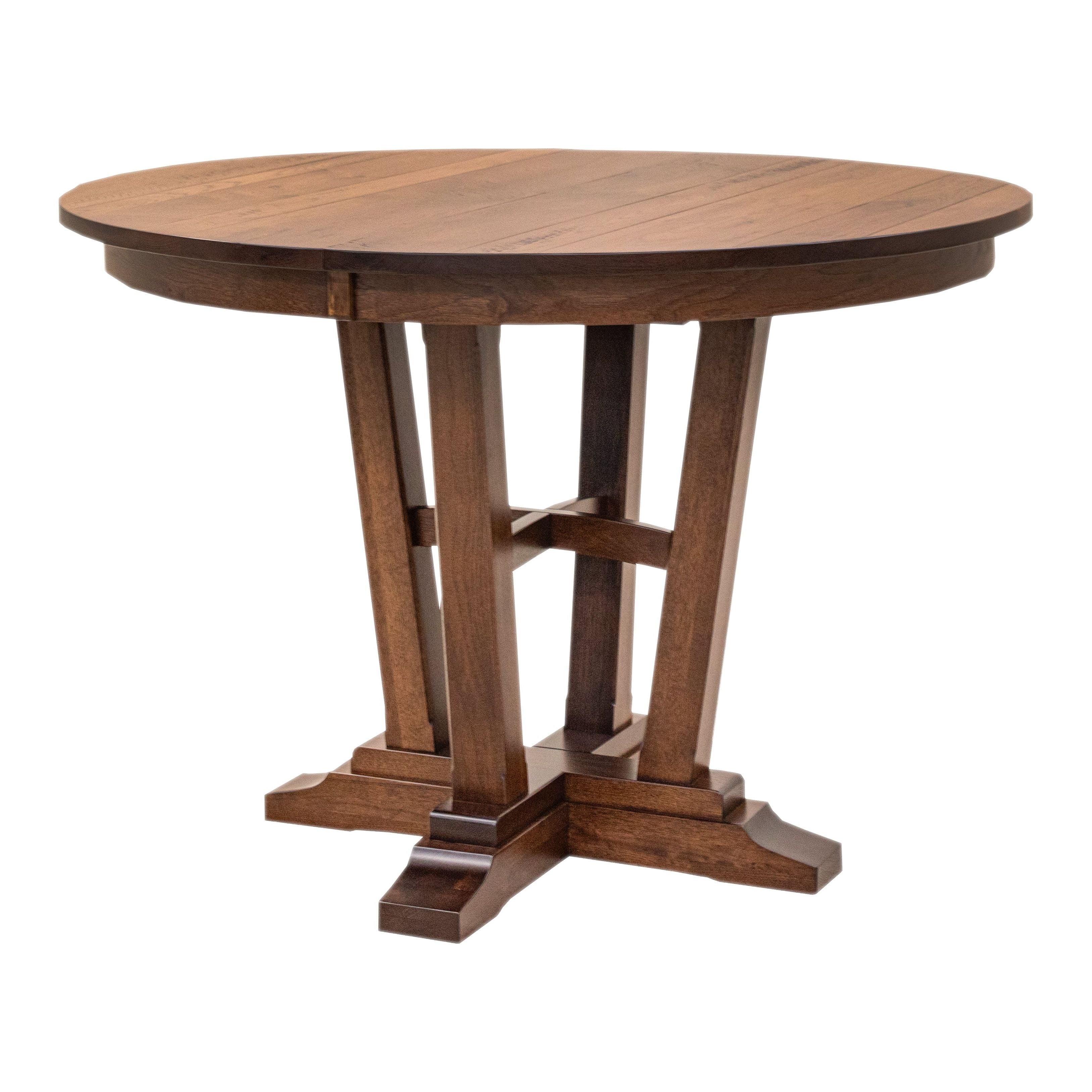 Alberta Round Hickory Wood Extending Counter Height Pub Table | ASB