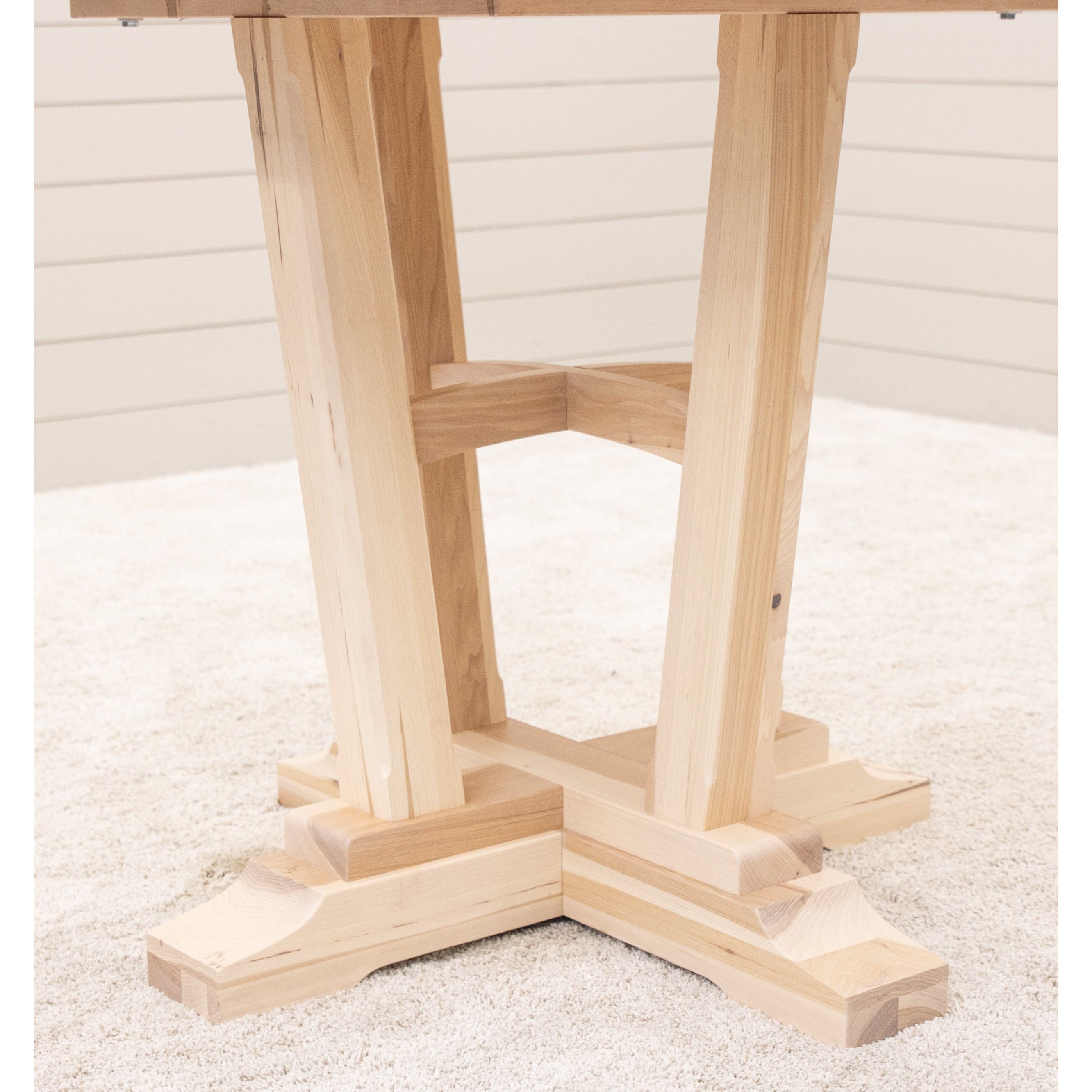 Alberta Round Hickory Wood Extending Counter Height Pub Table | SW