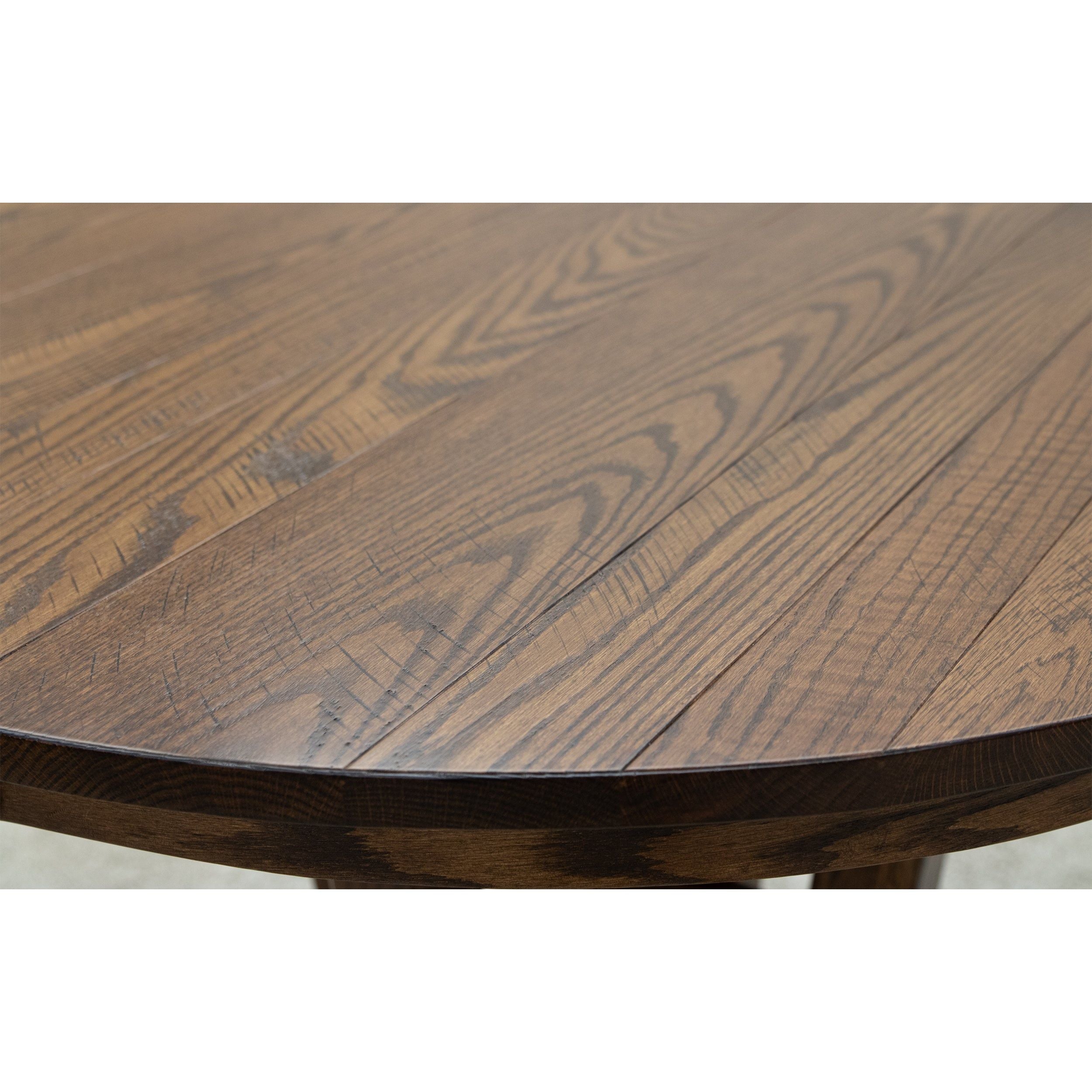 Alberta Round Oak Wood Extending Counter Height Pub Table | ASB