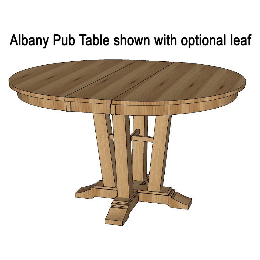 Alberta Round White & Wood Extending Counter Height Pub Table | M-AV&GS