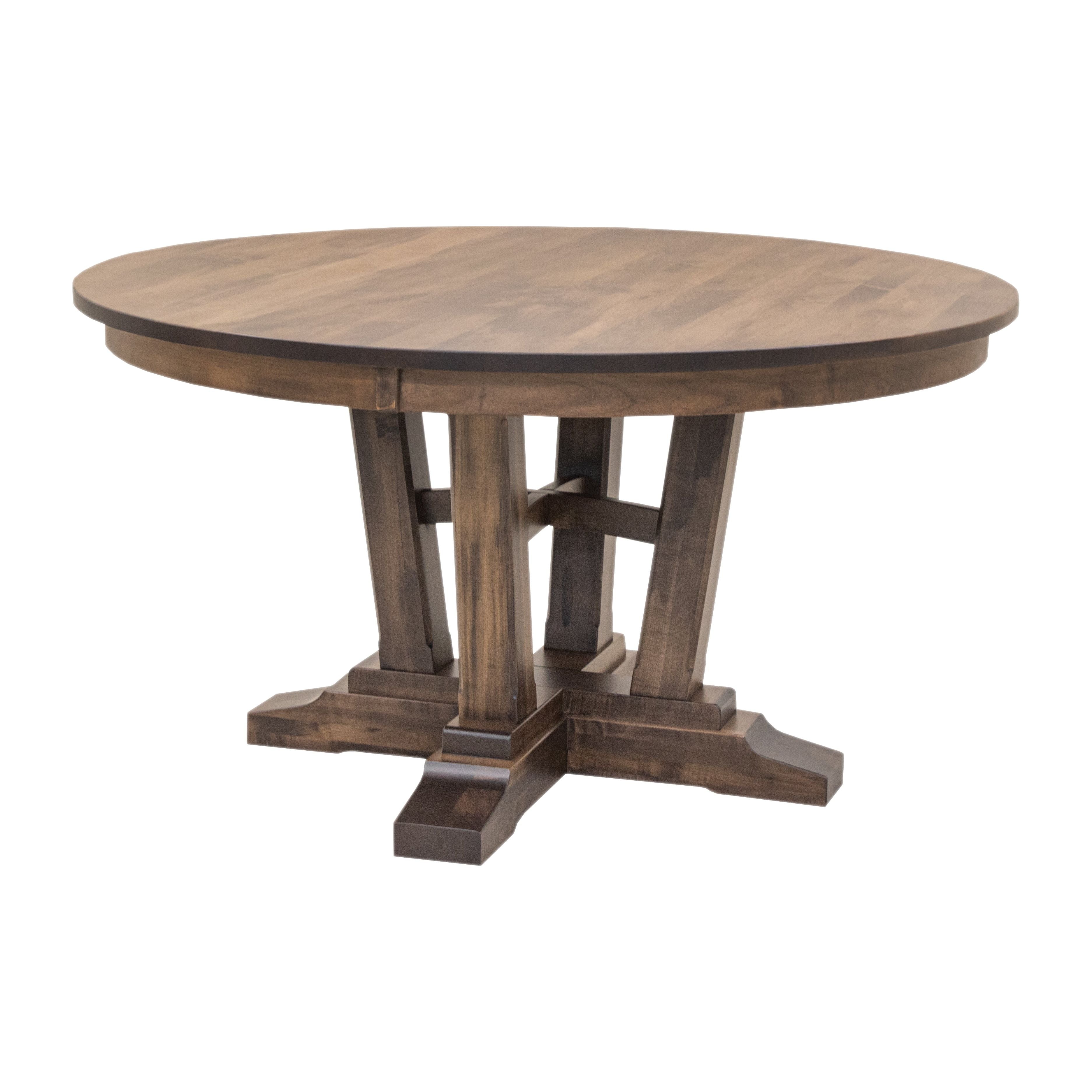 Alberta Maple Wood Round Extendable Dining Set for 6-10