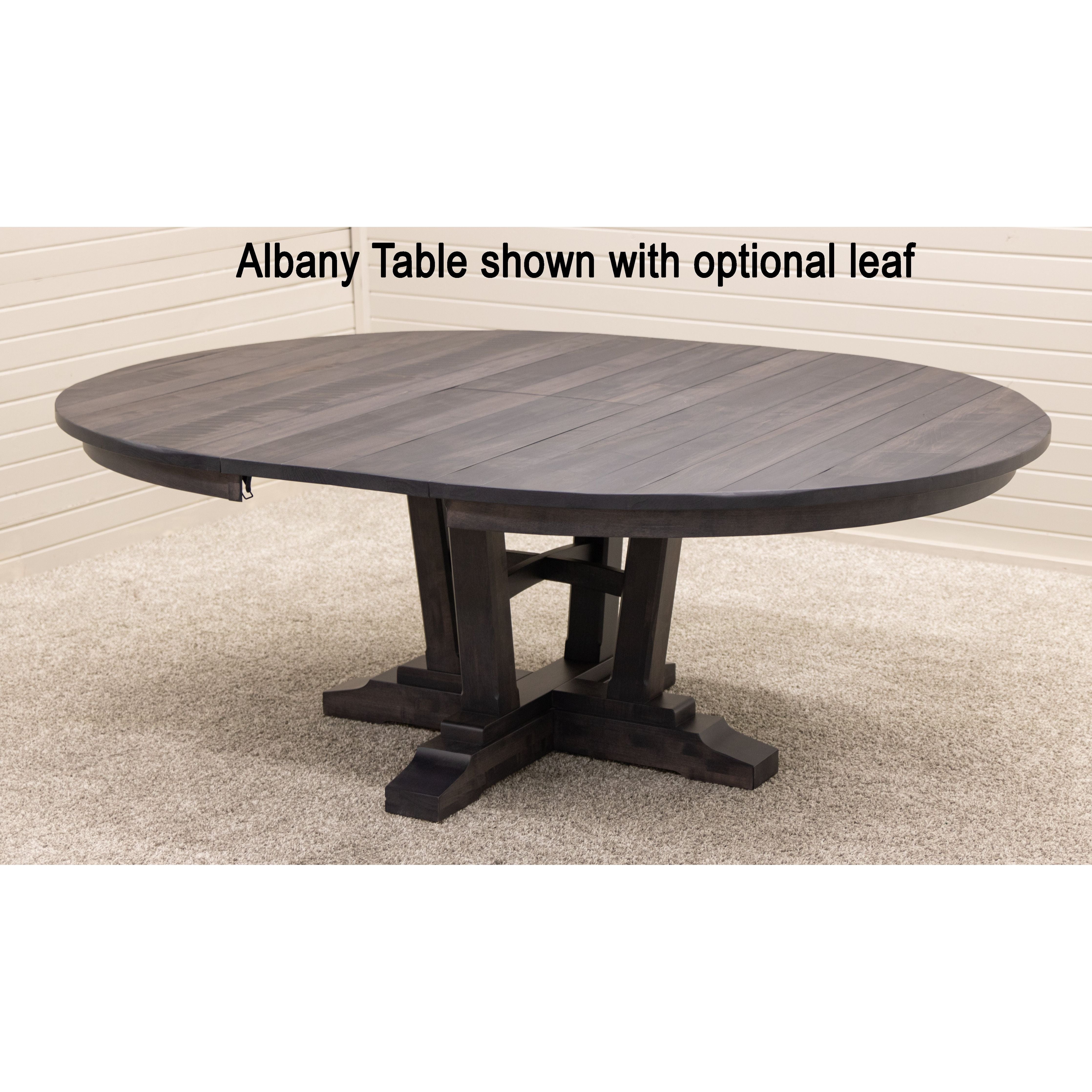 Alberta Maple Wood Large Round Extending Dining Table for 6-10 | BV