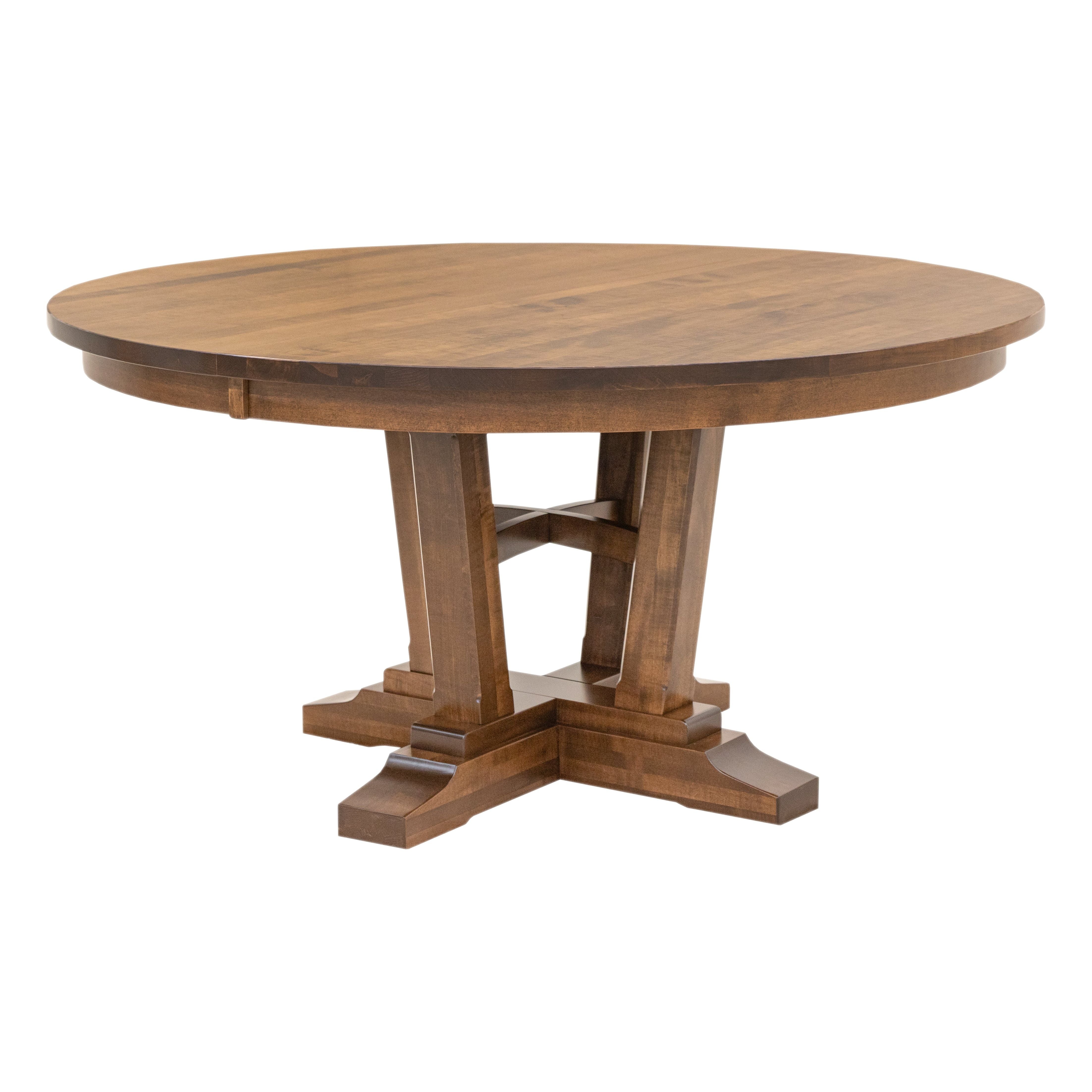 Alberta Maple Wood Large Round Extending Dining Table for 6-10 | HC