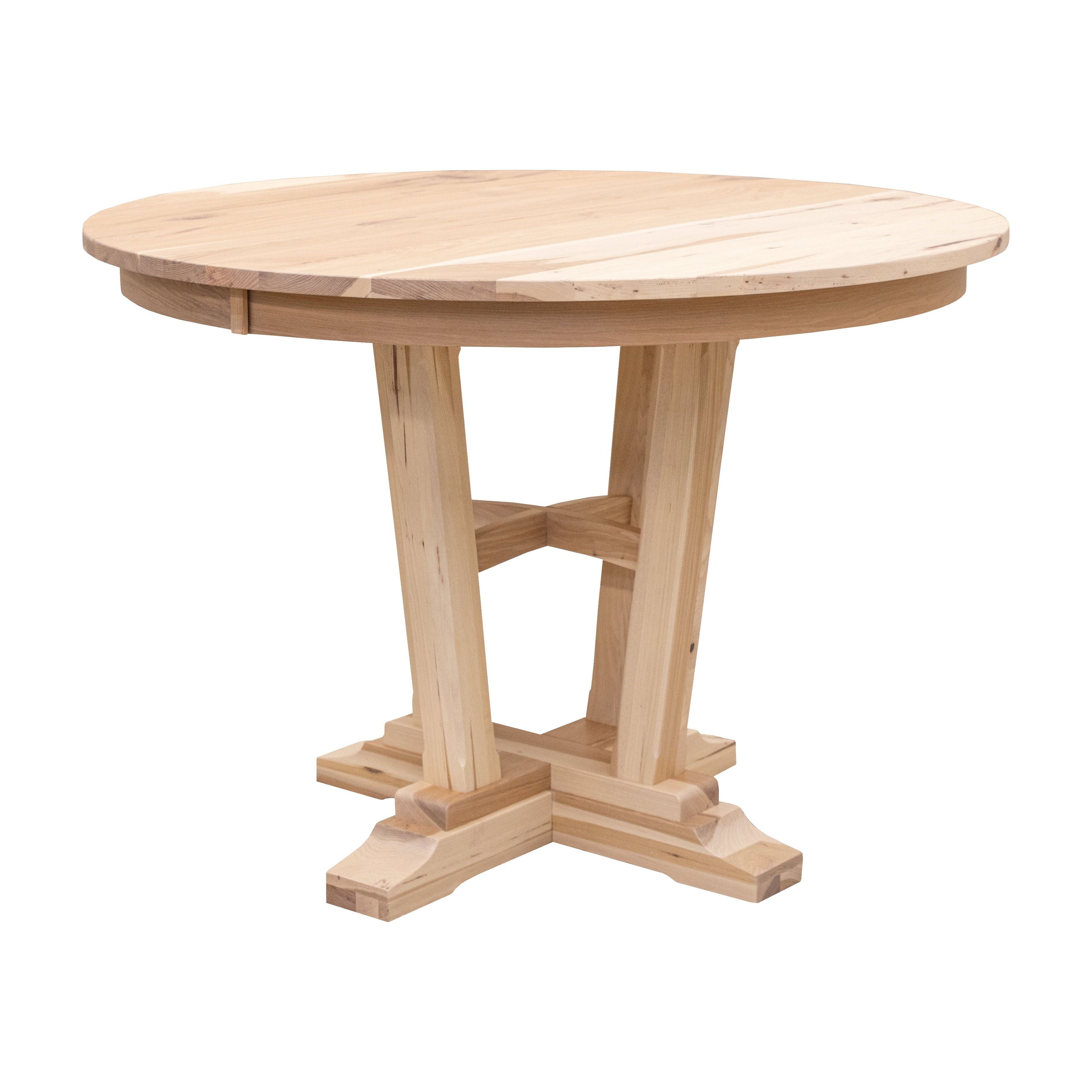 Alberta Round Hickory Wood Extending Counter Height Pub Table | SW