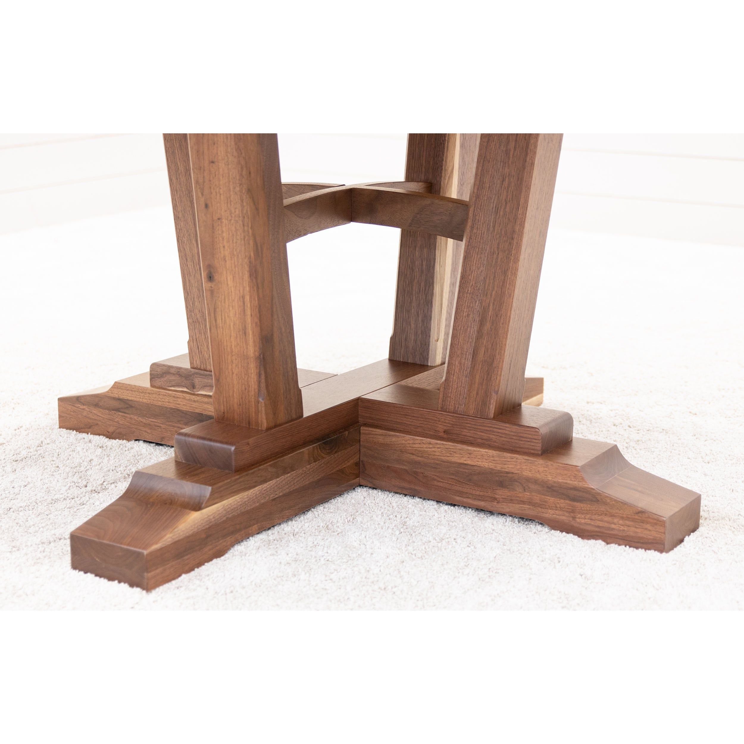 Alberta Walnut Wood Large Round Extending Dining Table for 6-10 | NAT
