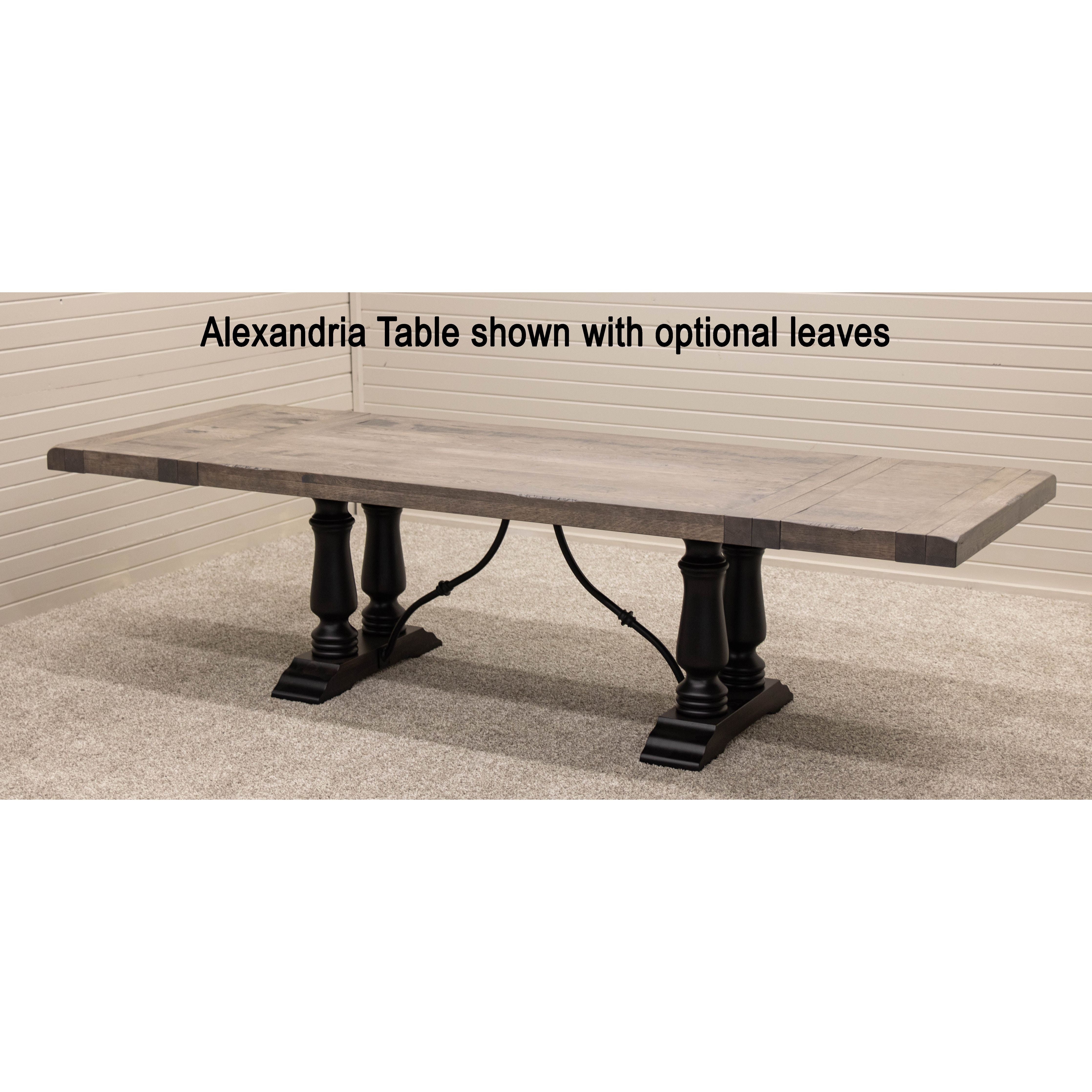 Alexandria Maple Wood Extending Dining Table with Built-Down Top | RT