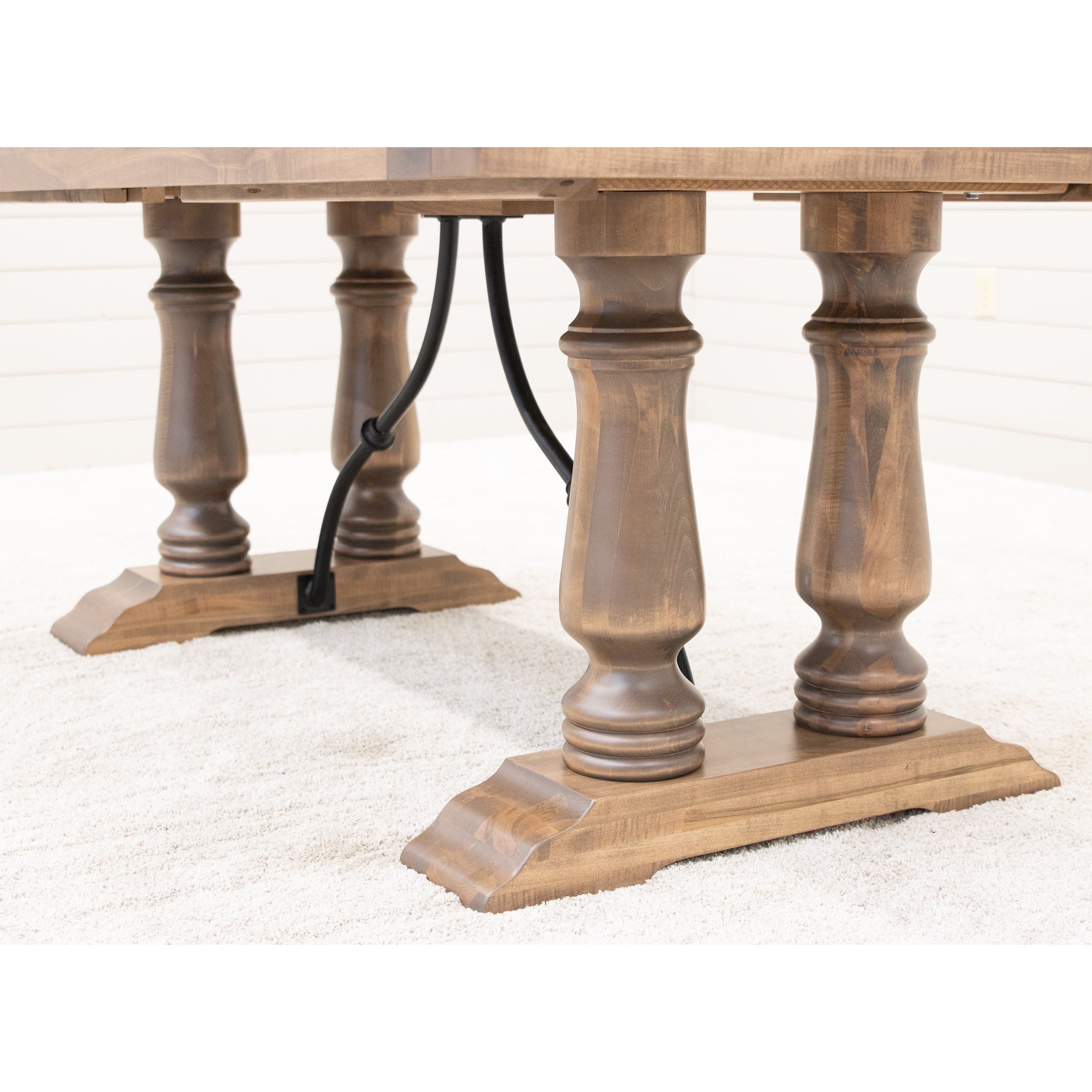 Alexandria Maple Wood Extending Dining Table with Built-Down Top | WB