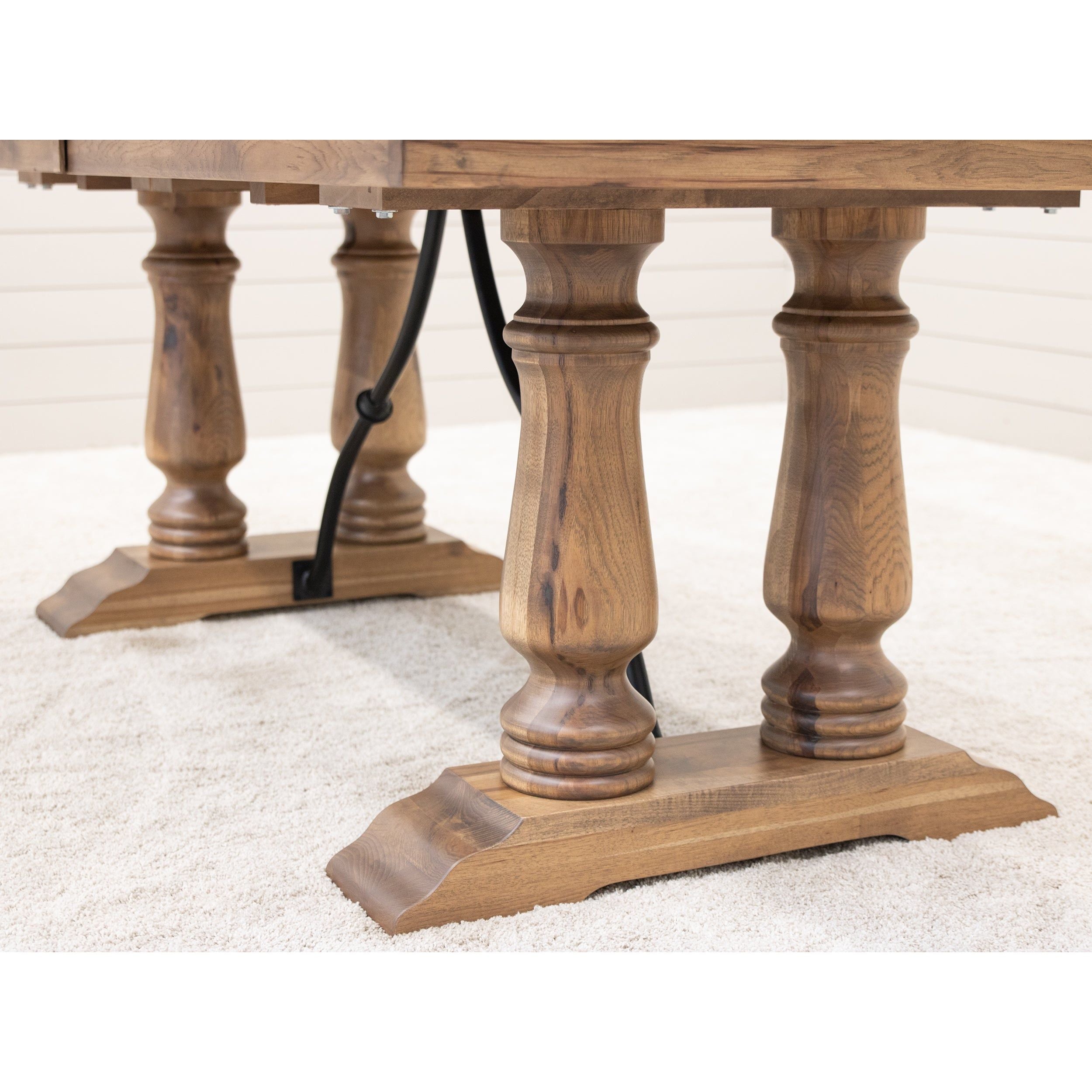 Alexandria Hickory Wood Extending Dining Table | CO