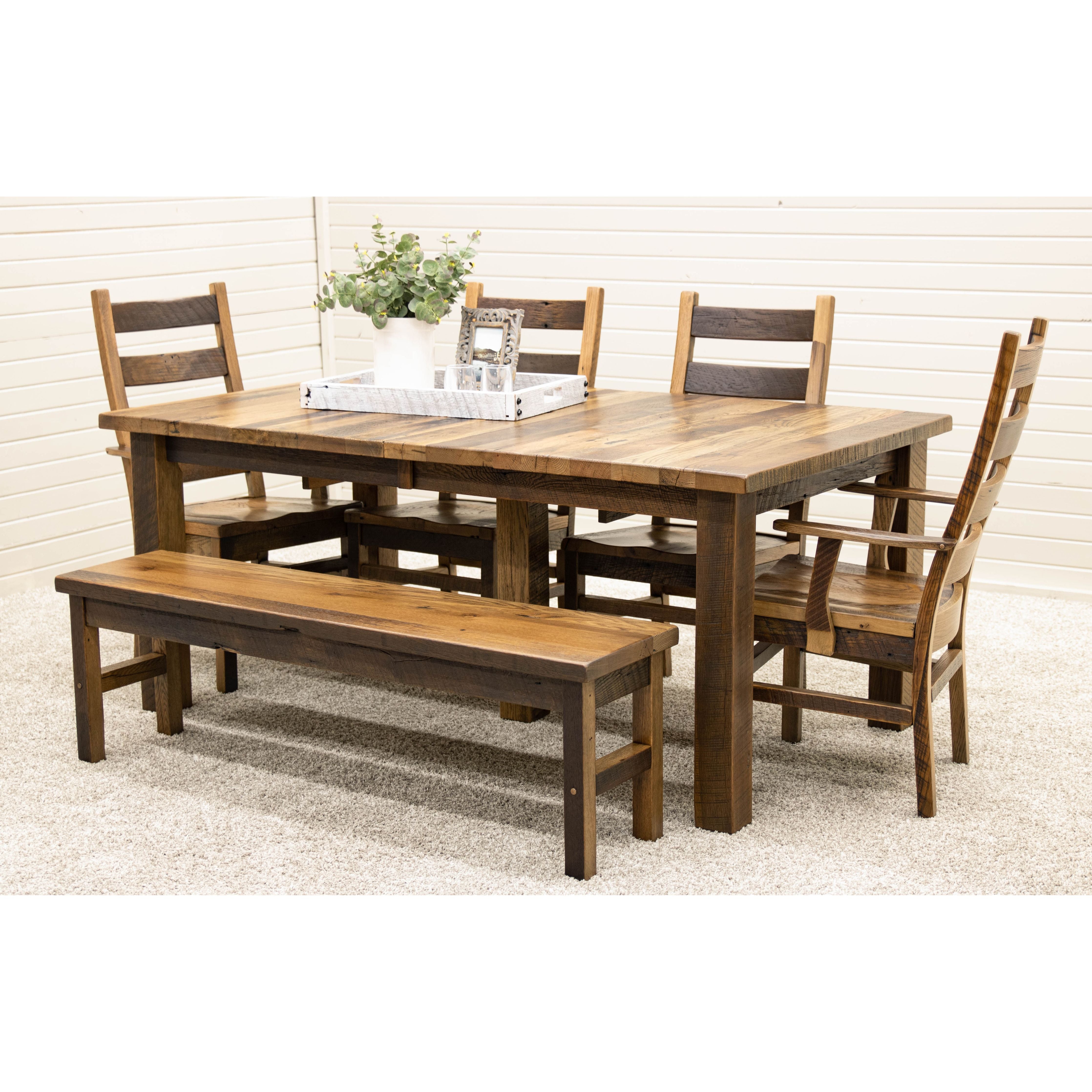Bradford Reclaimed Wood Arm Dining Chair
