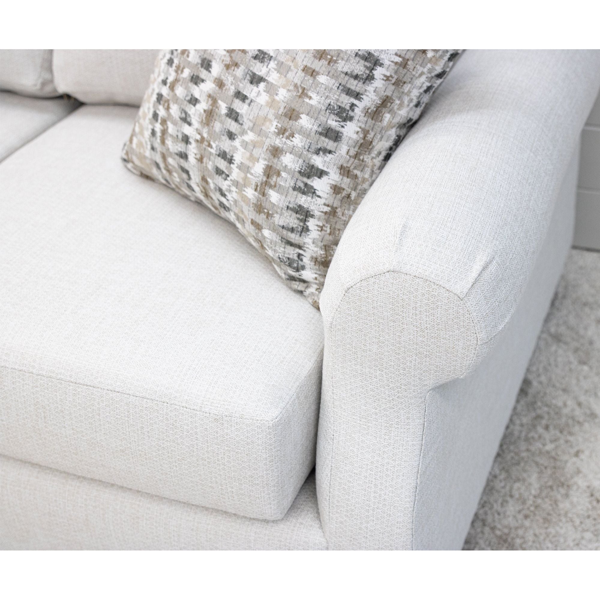 Anaheim White Stationary Loveseat | R1-87