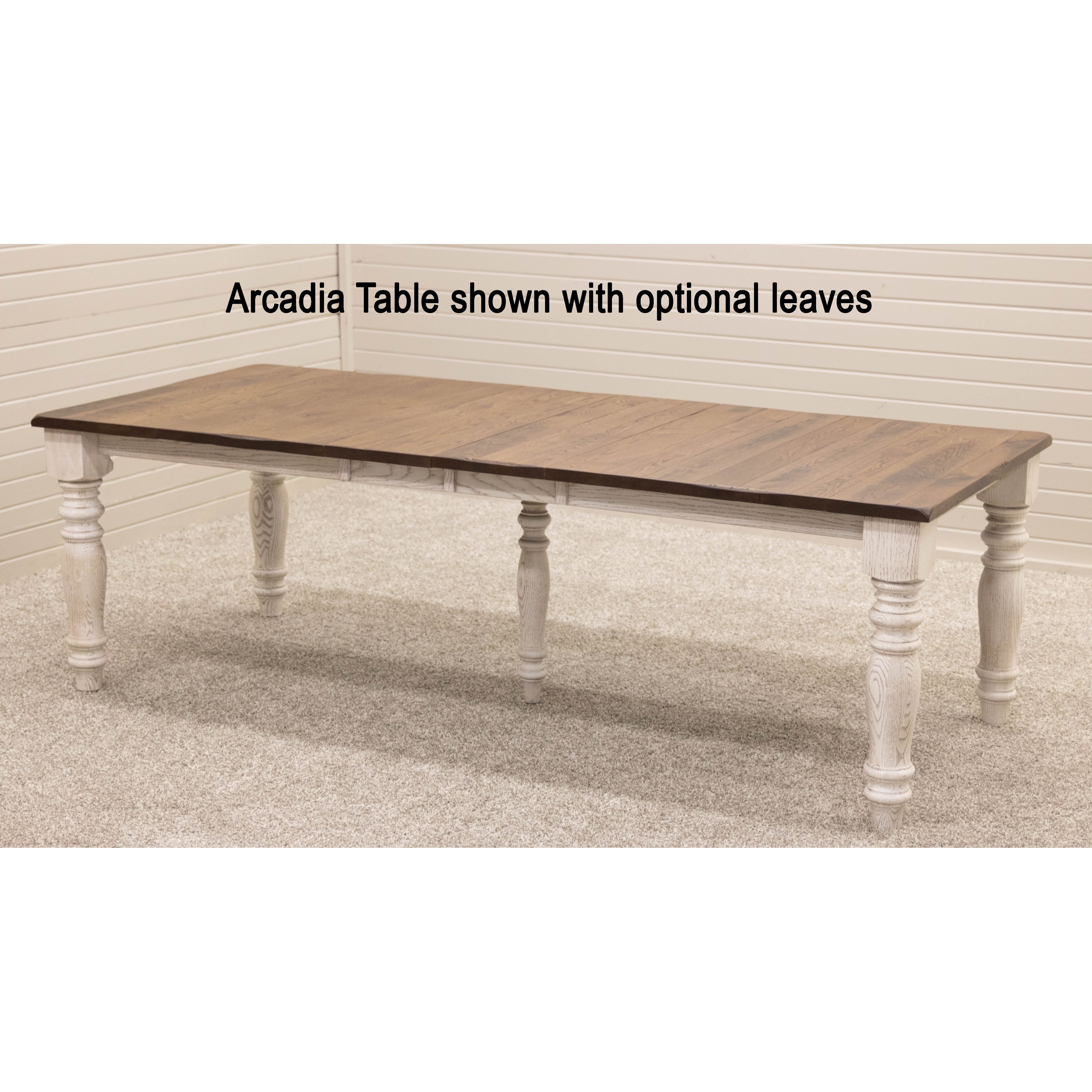 Arcadia Turned Leg Farmhouse White & Wood Extending Dining Table | O-CS&RWO-CO