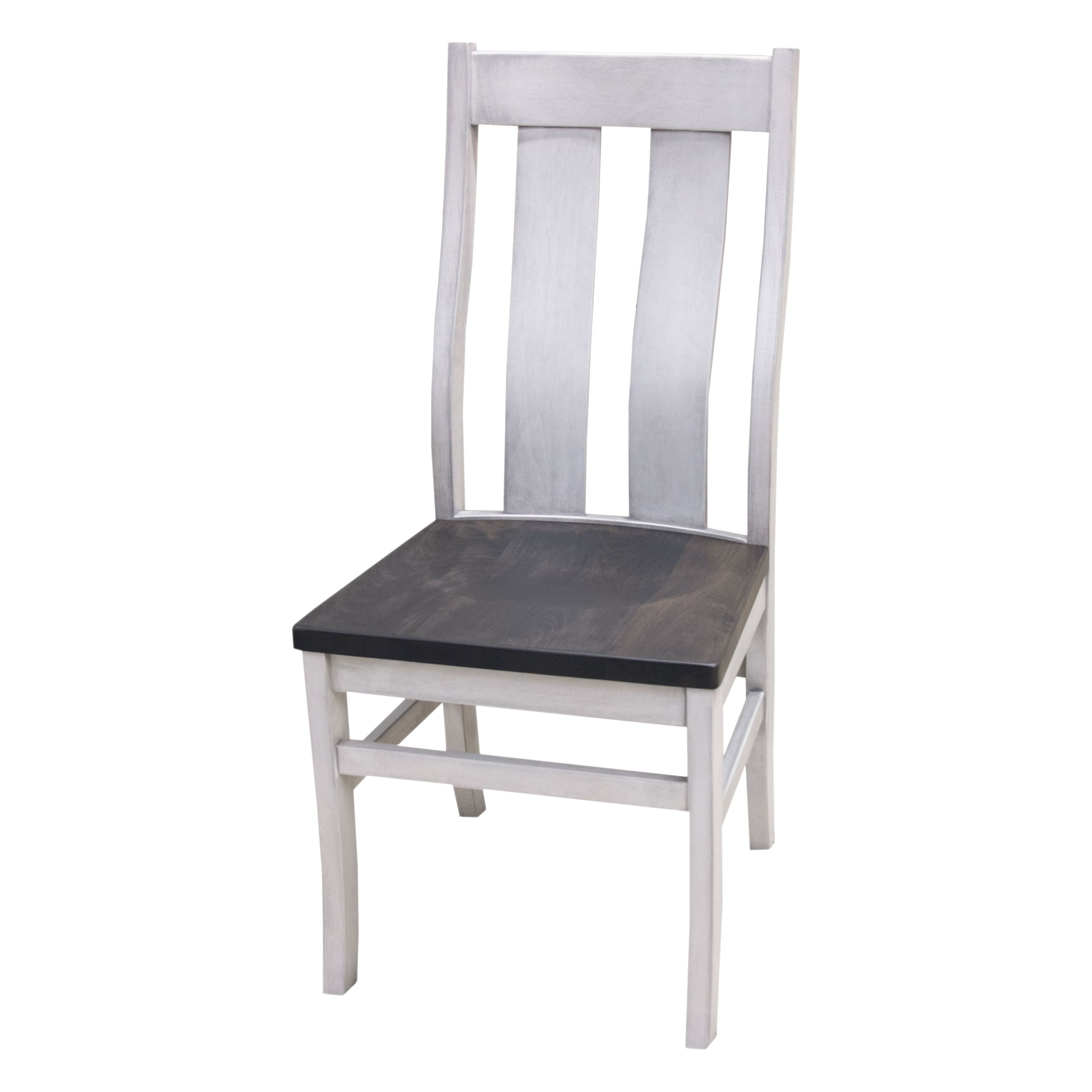 Arlington Straight Top White & Wood Side Dining Chair | AV&GS