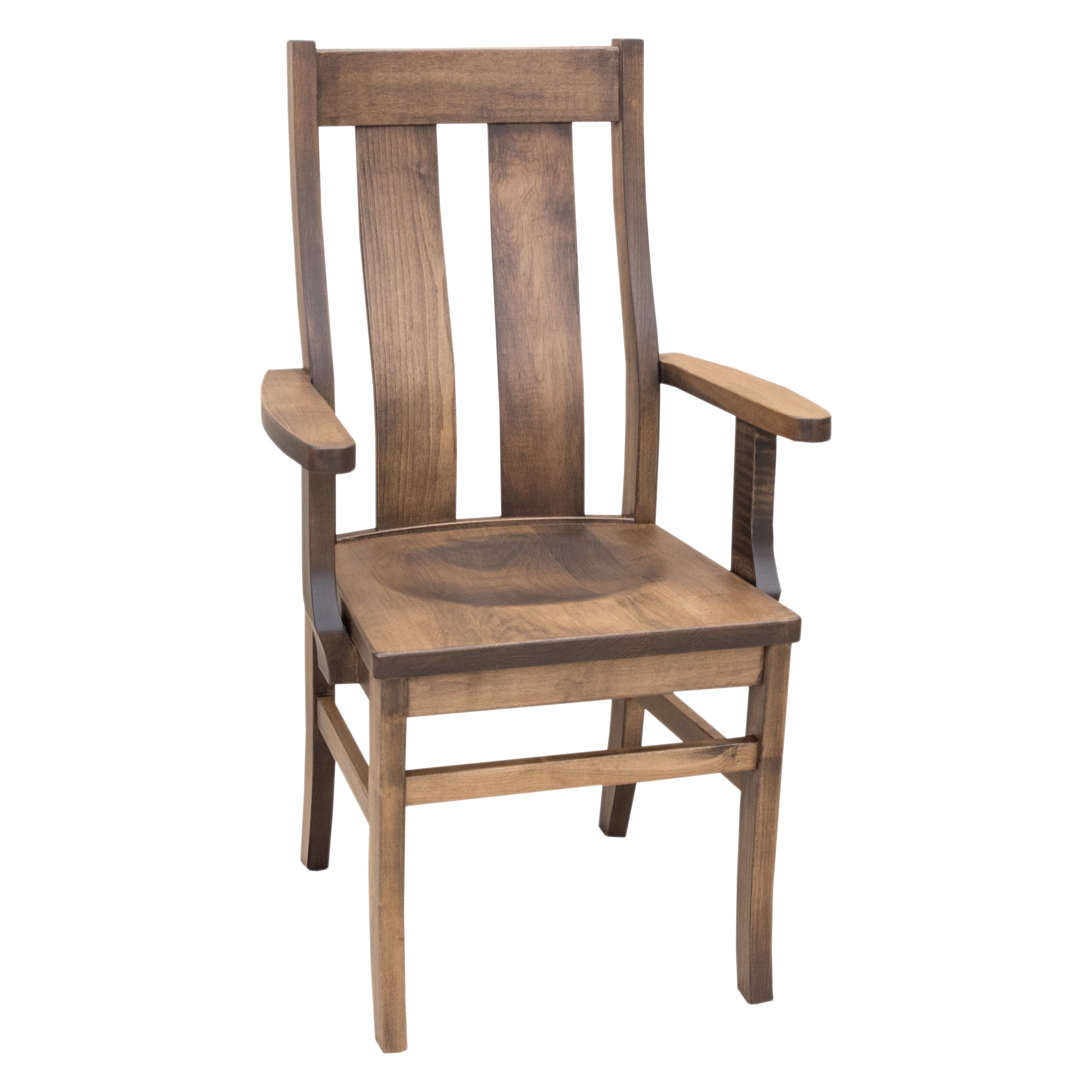 Arlington Straight Top Maple Wood Arm Dining Chair | CO