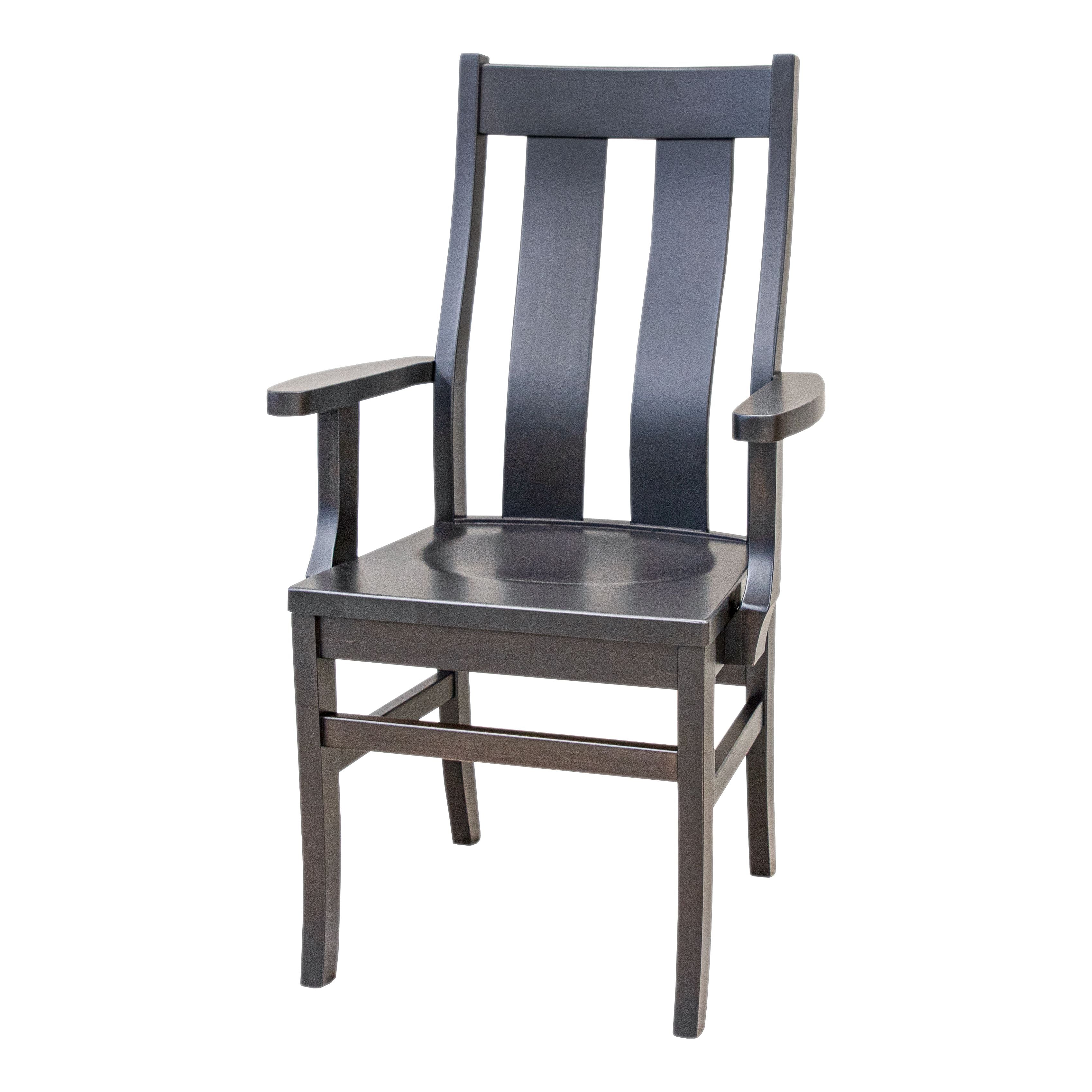 Arlington Straight Top Maple Wood Arm Dining Chair | GS