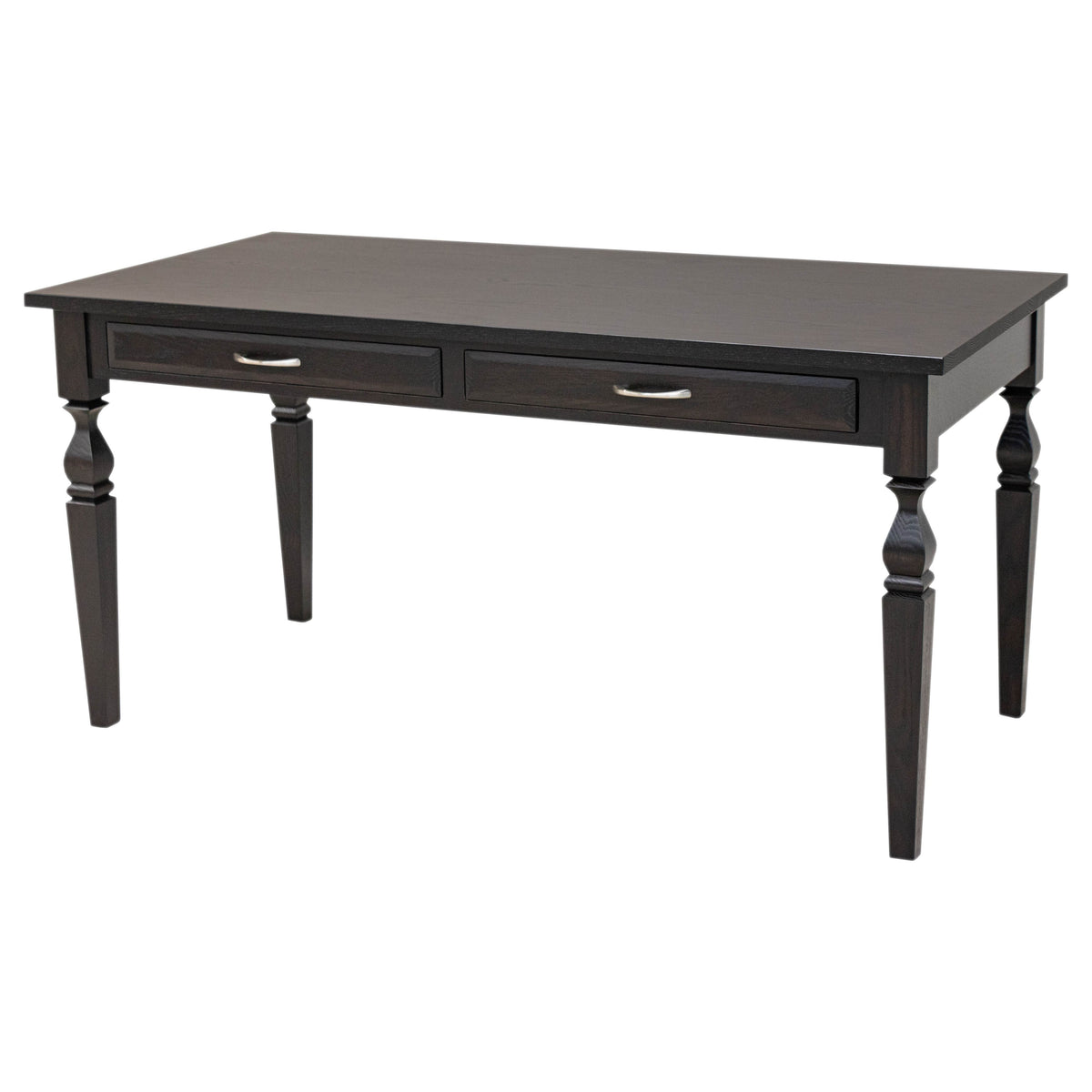 Ashton Oak Wood Black Writing Desk | EB