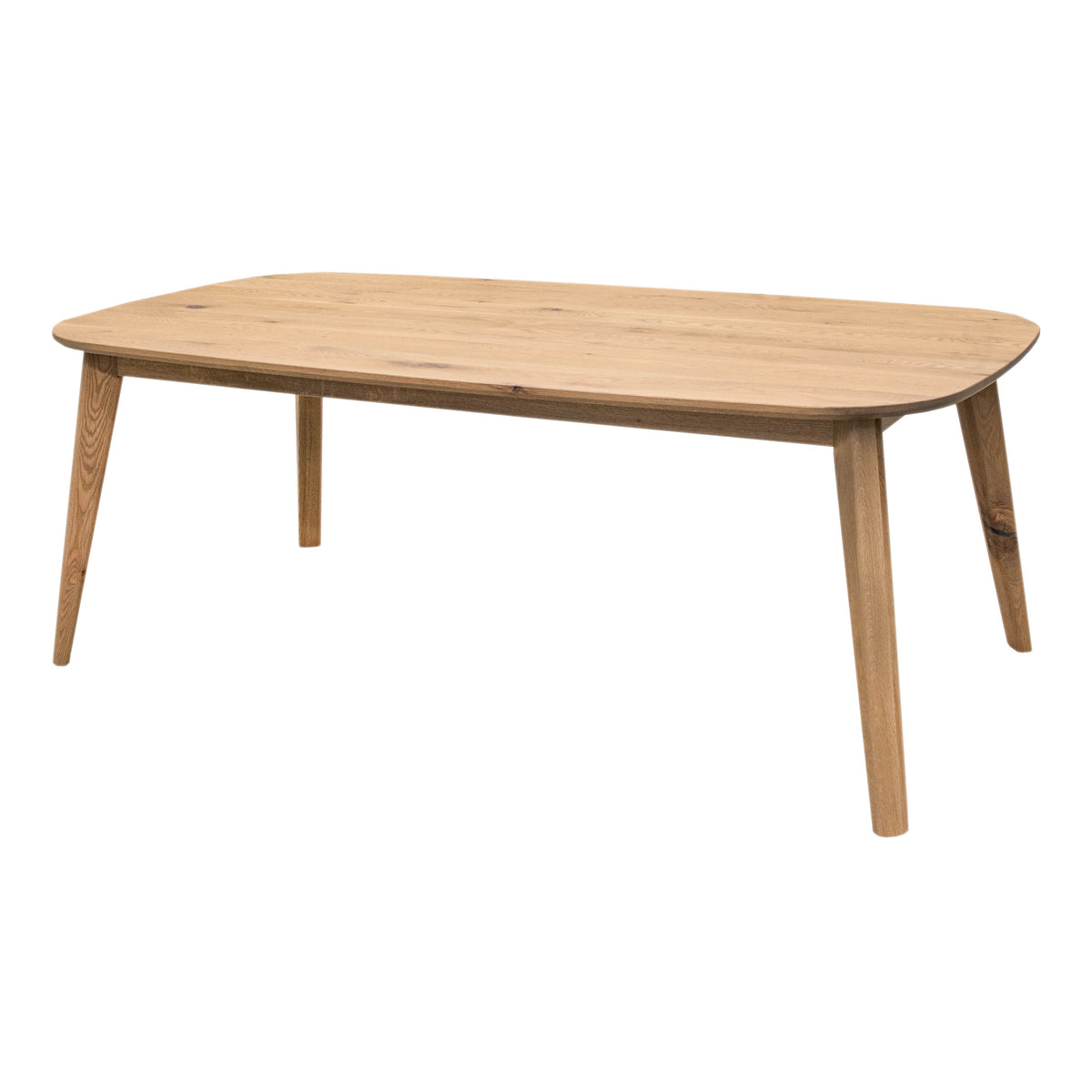 Astoria Mid Century White Oak Wood Extending Dining Table | DS