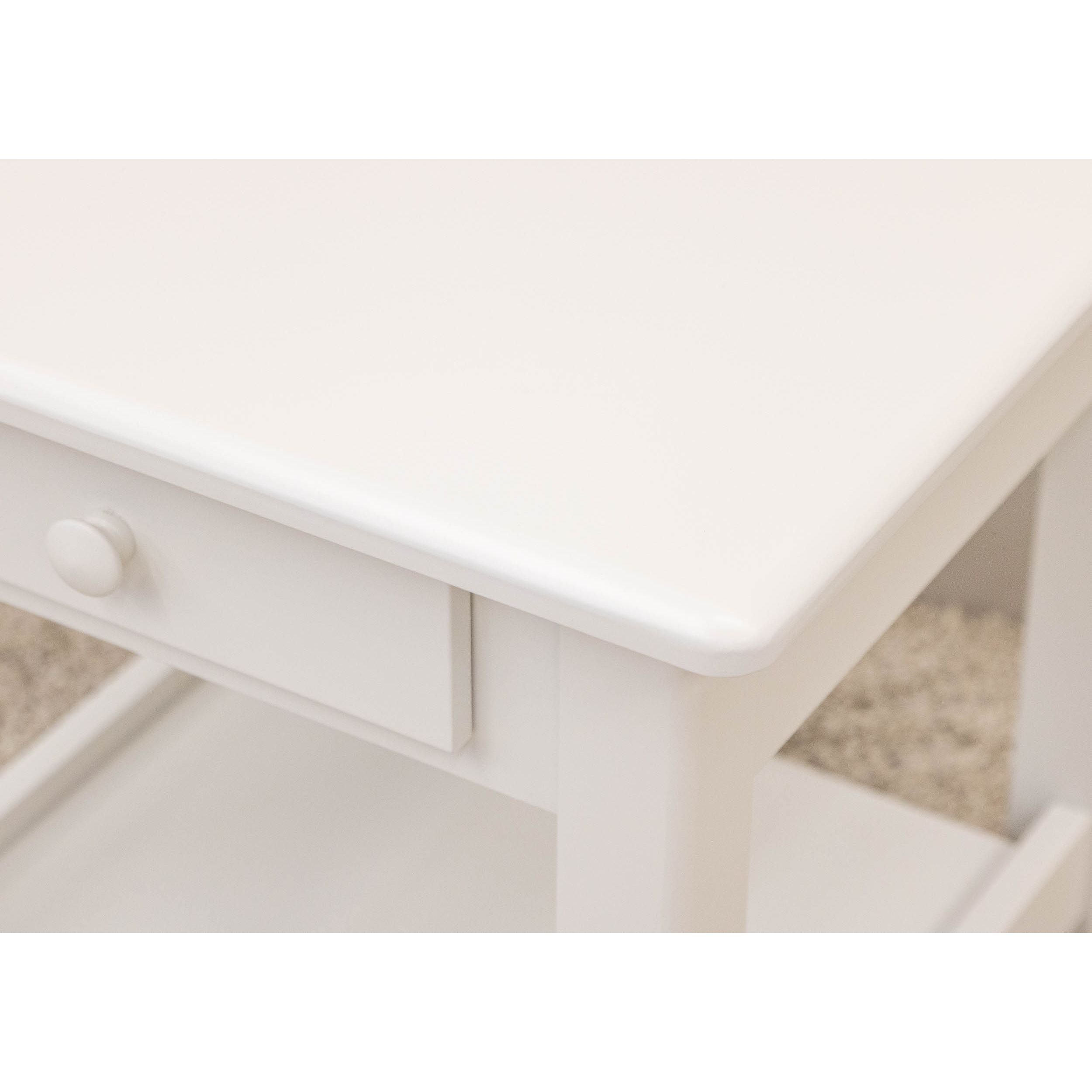 Austin White Maple Wood Large Square Open End Table | DW