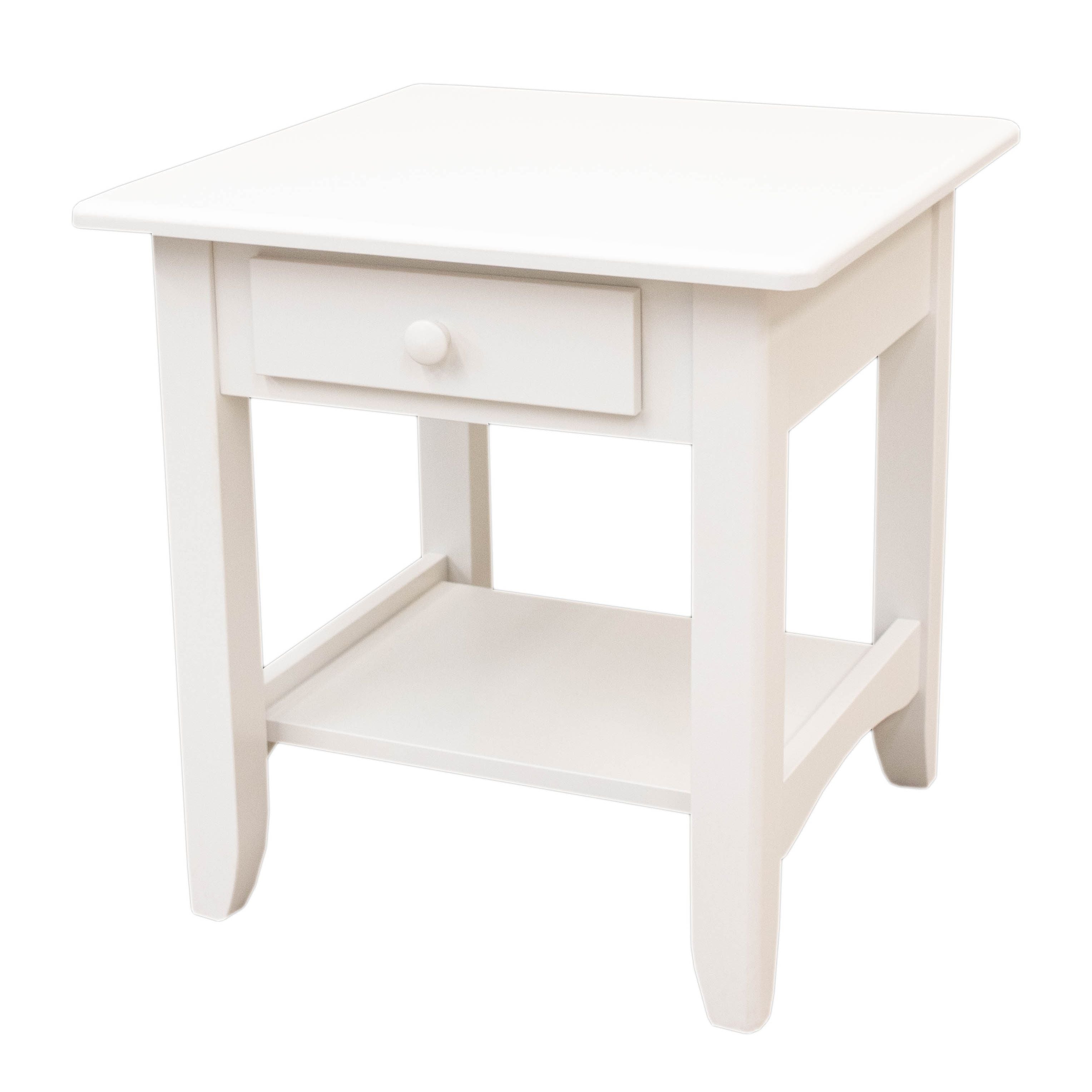 Austin White Maple Wood Large Square Open End Table | DW