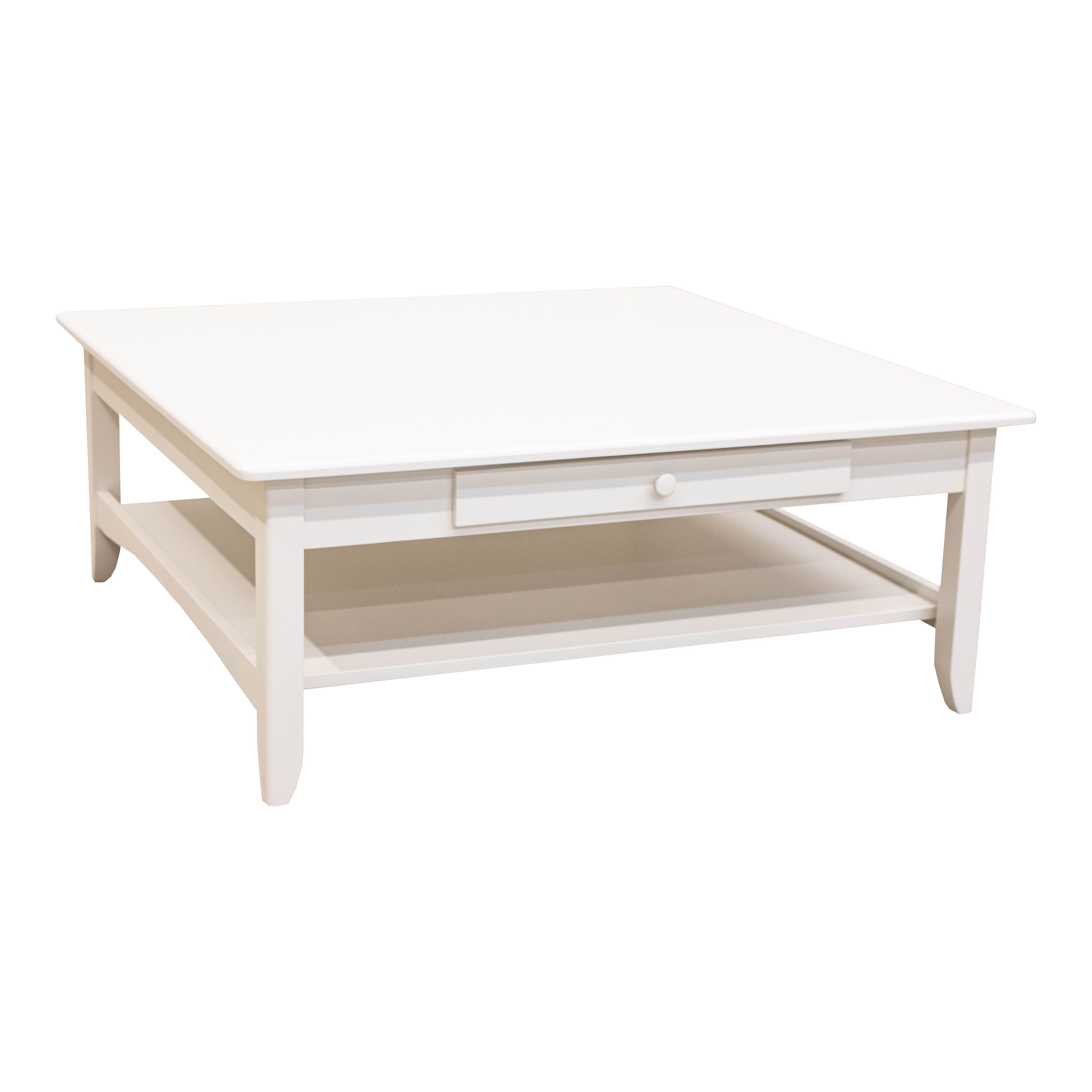 Austin White Maple Wood Square Open Coffee Table | DW