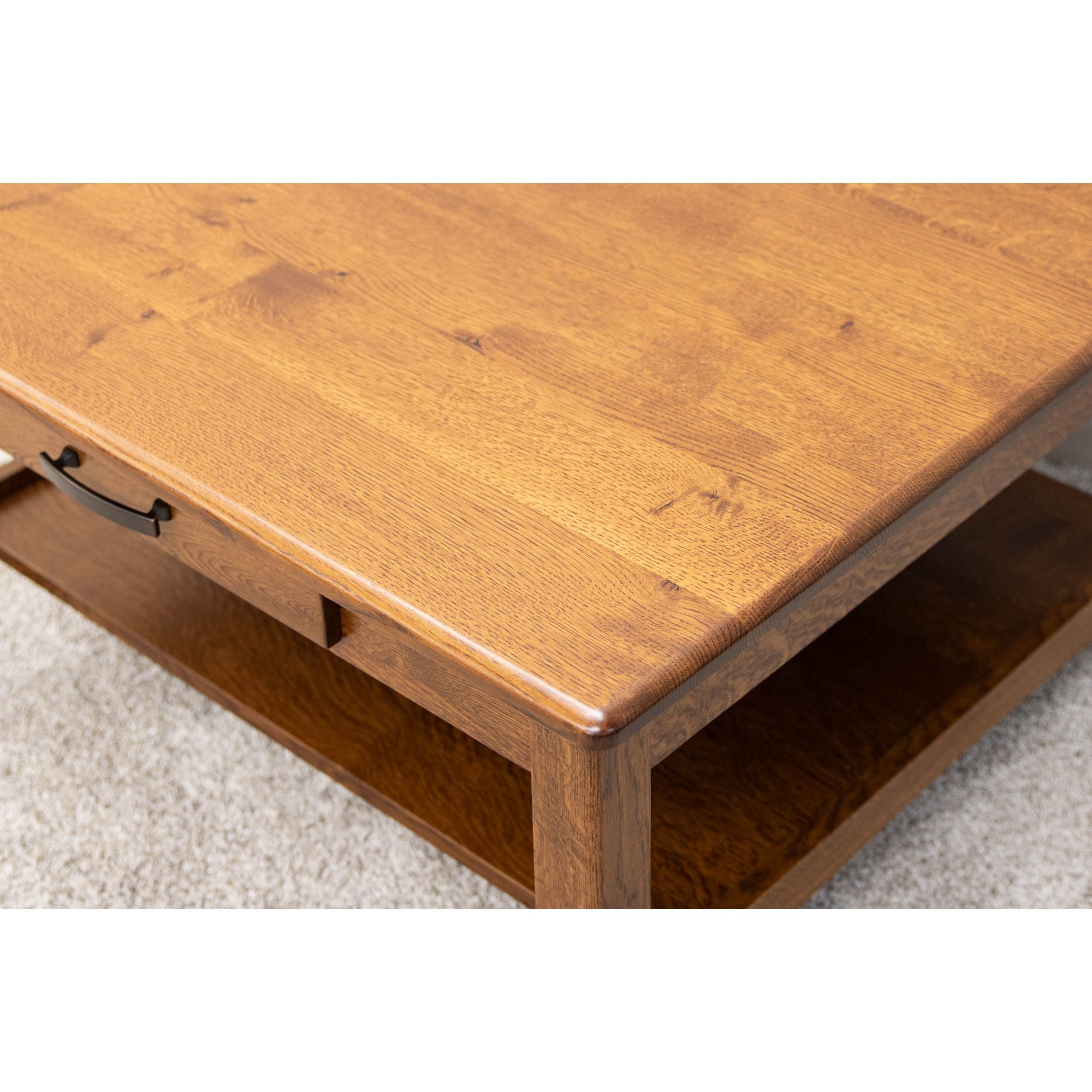 Austin Quarter Sawn White Oak Wood Square Open Coffee Table | MC