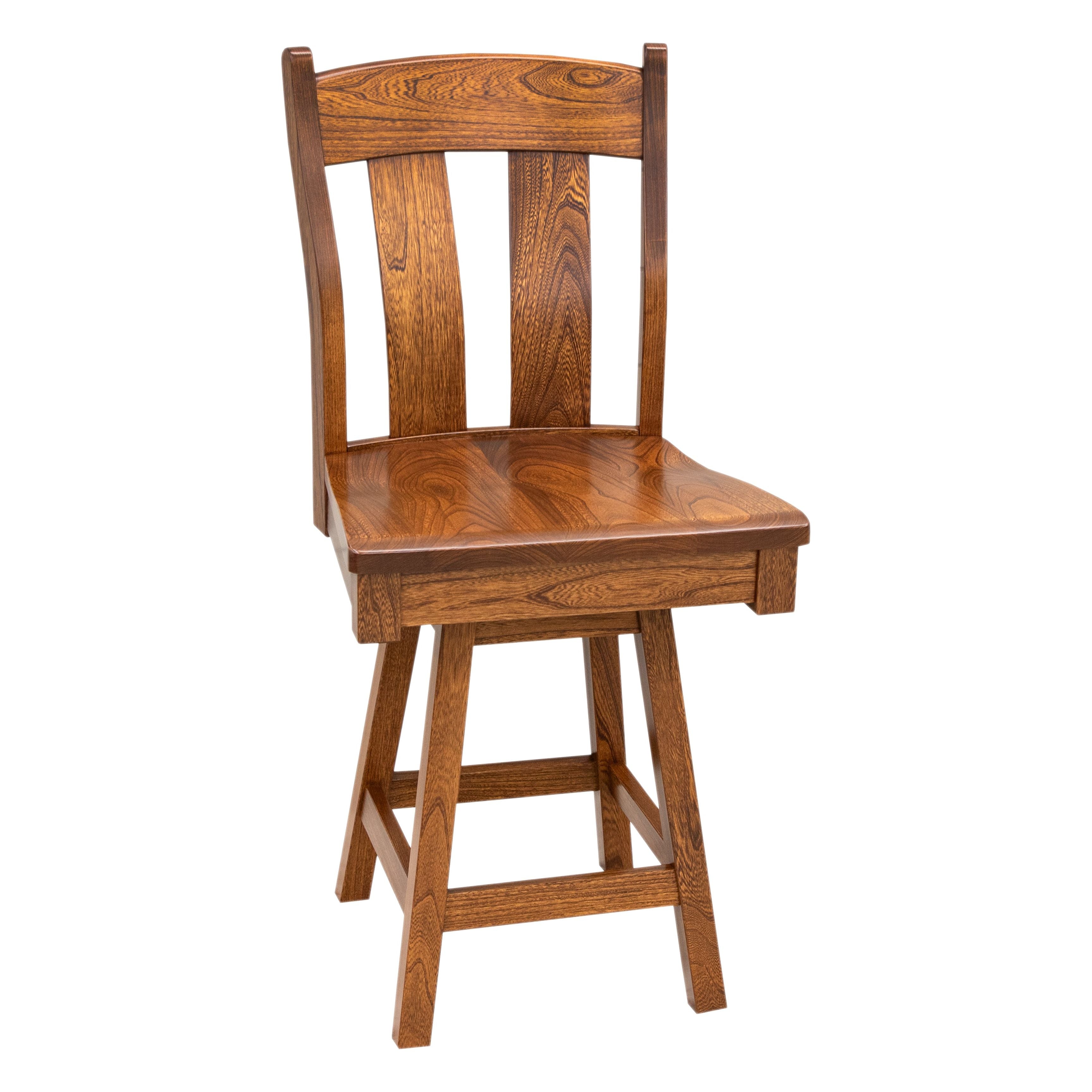 Austin Elm Wood 24" Swivel Bar Stool | MC