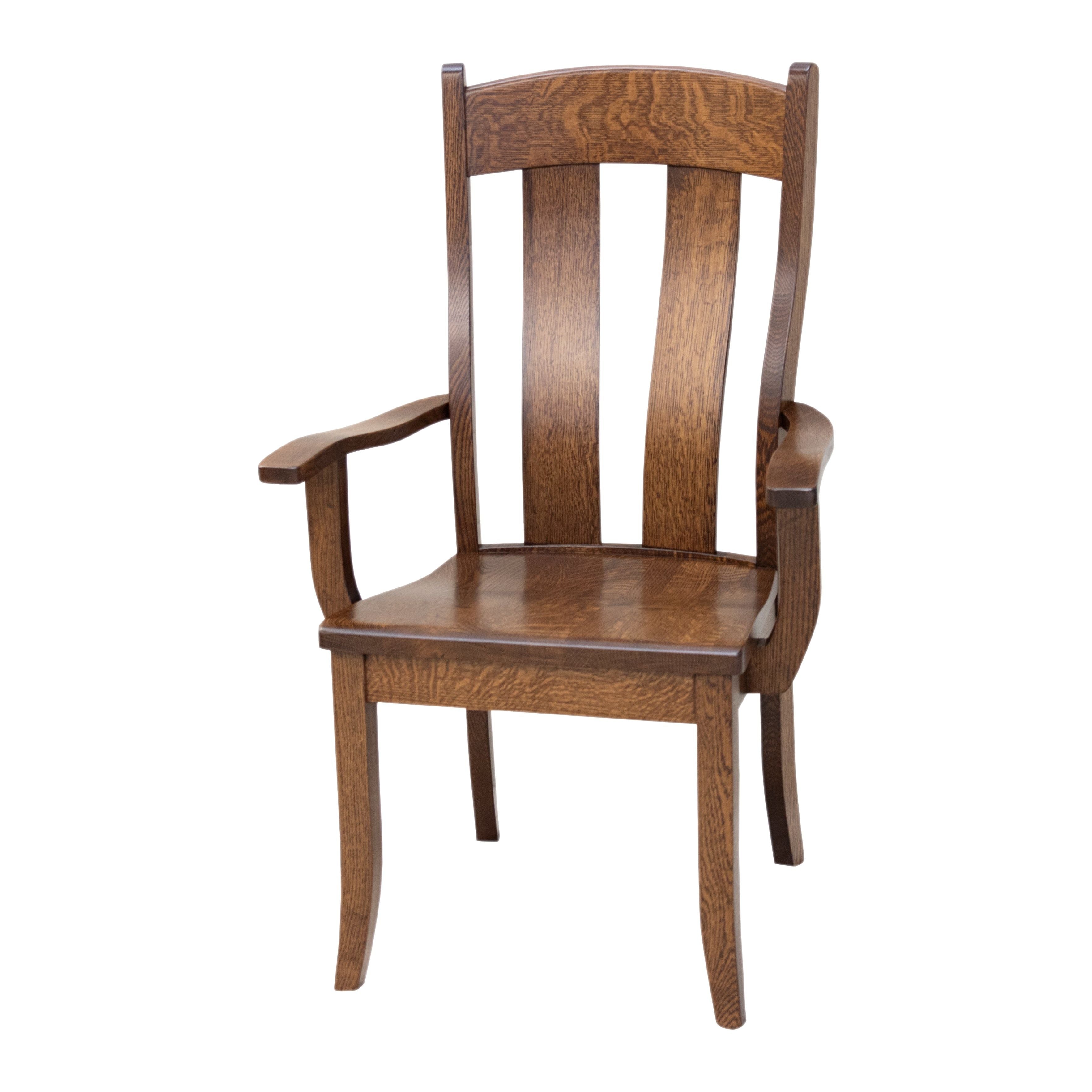 Austin Rustic Quarter Sawn White Oak Arm Dining Chair | ASB