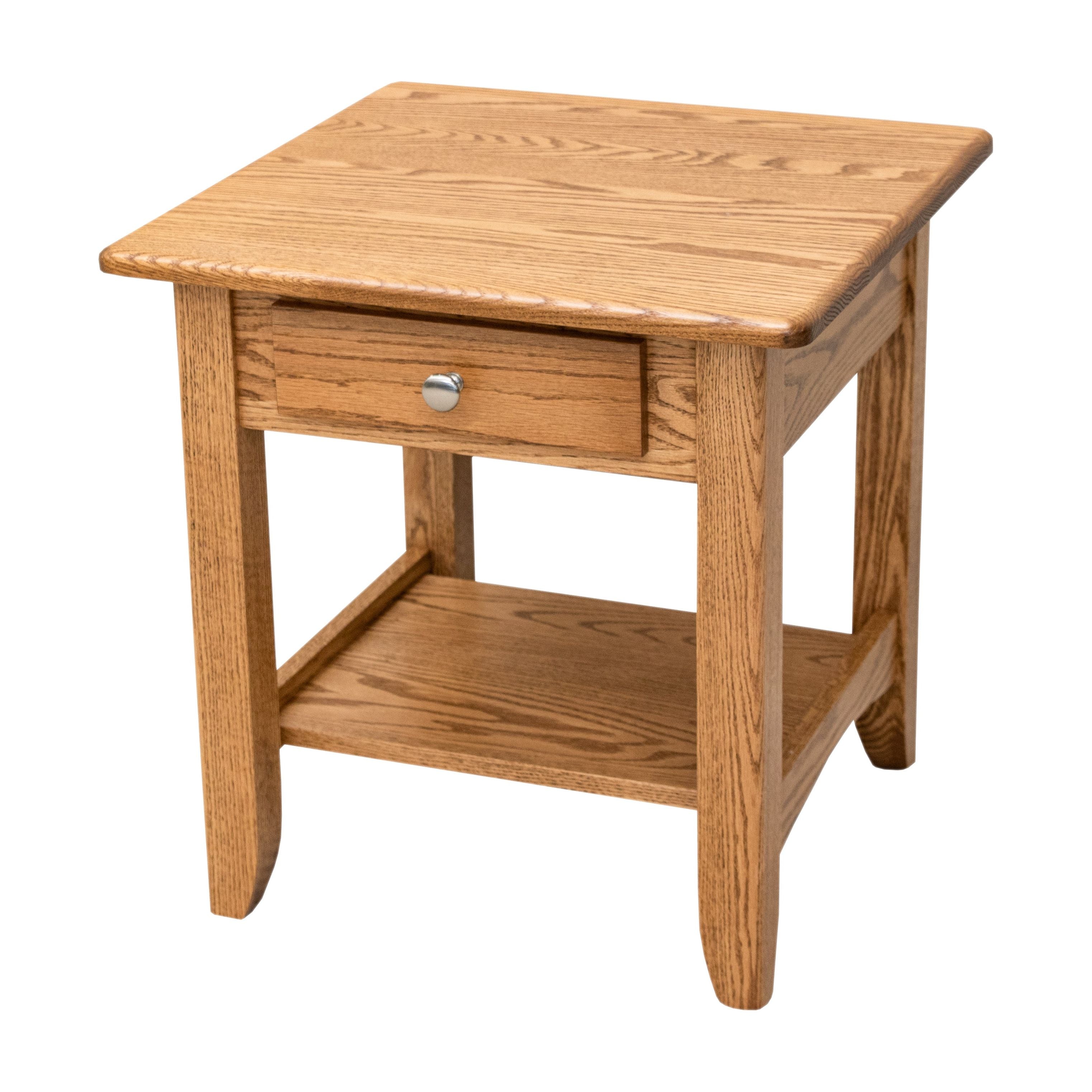 Austin Oak Wood Large Square Open End Table | FW